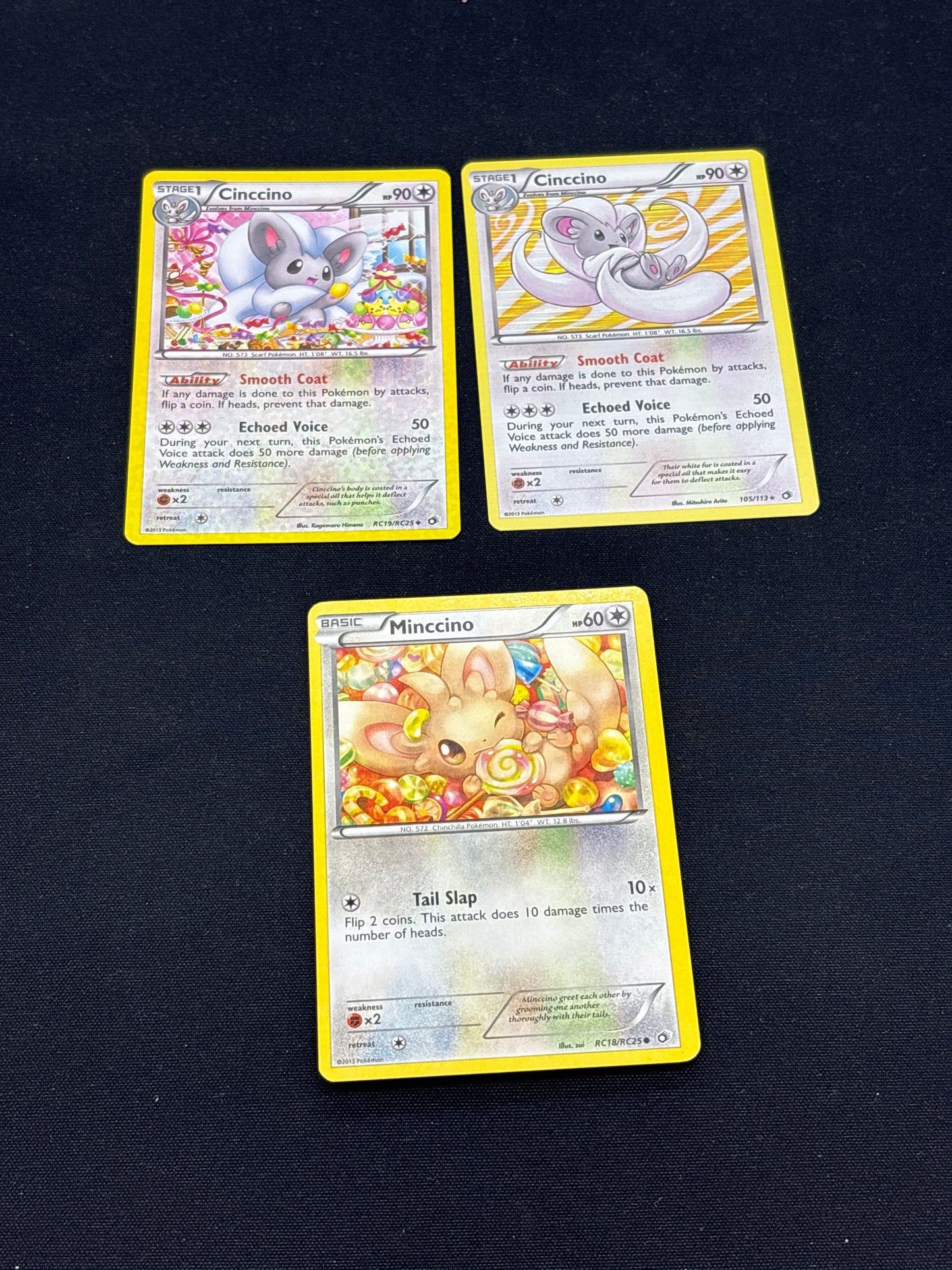 Auction Lot 328: Pokemon Cards Minccino & Cinccino Radiant Collection Conditions Vary