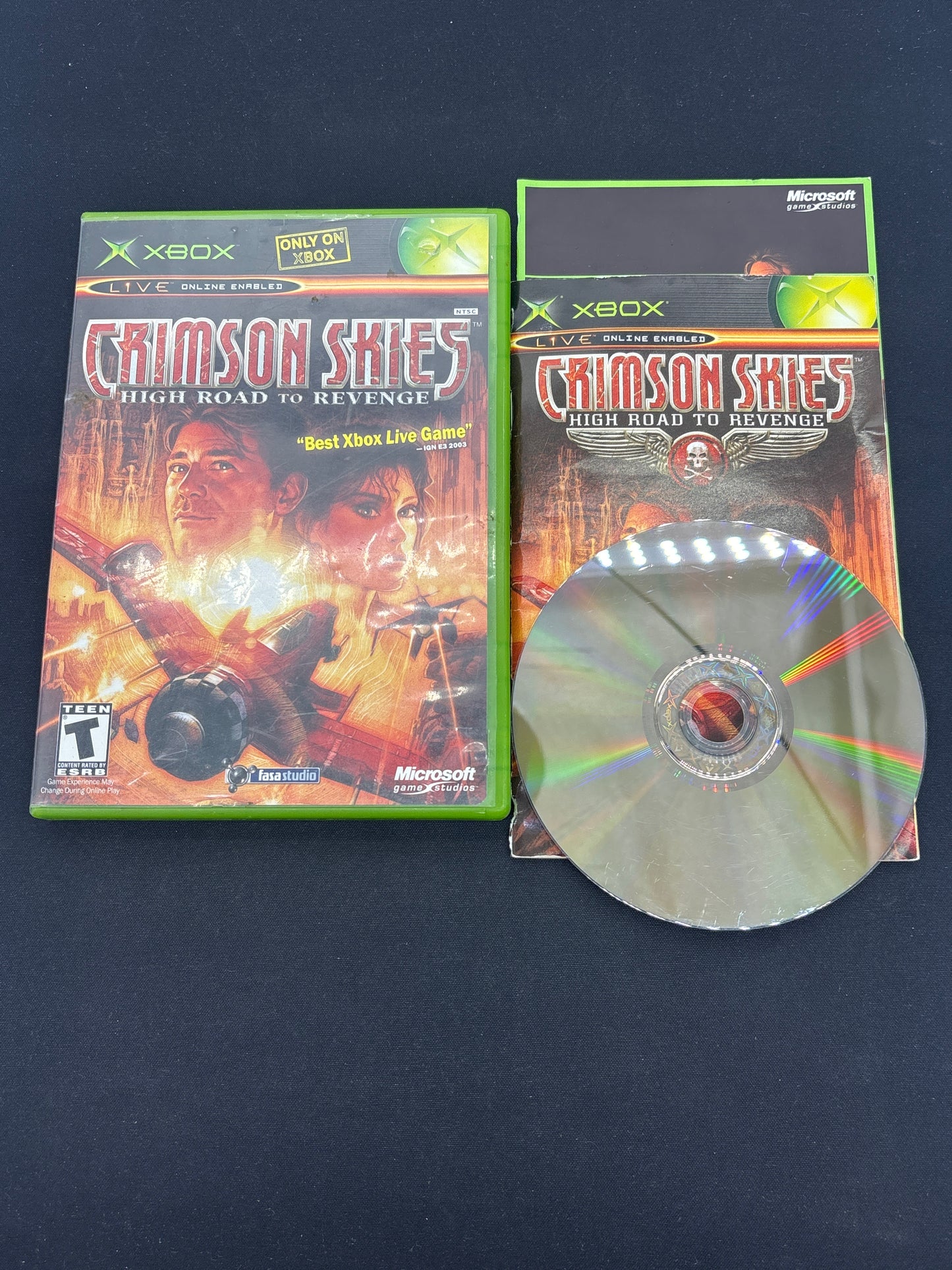 Auction Lot 194: XBOX Video Game Crimson Skies High Road to Revenge CIB