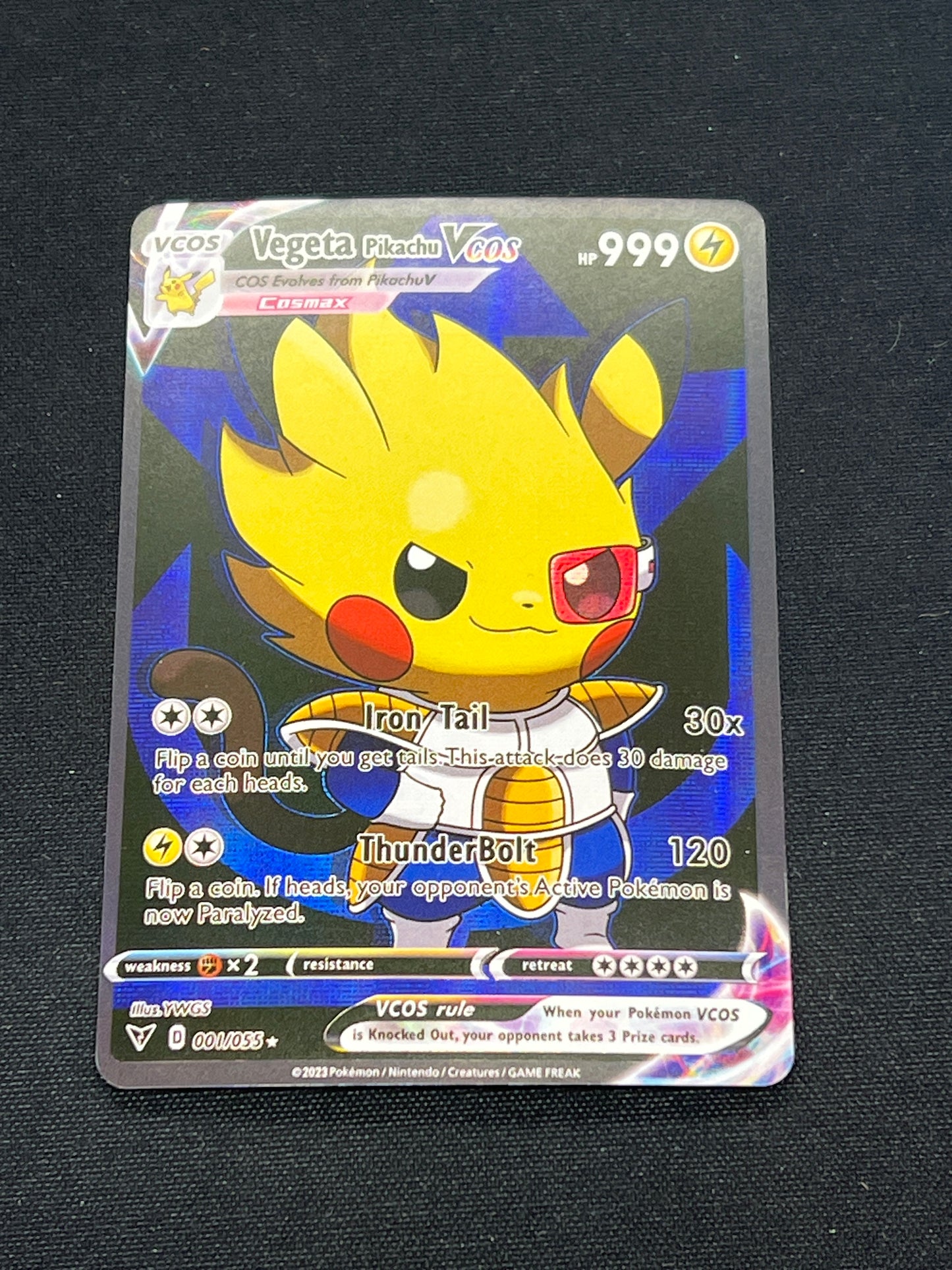 Auction Lot 161: Pokemon Card CUSTOM Vegata Pikachu Poncho Conditions Vary