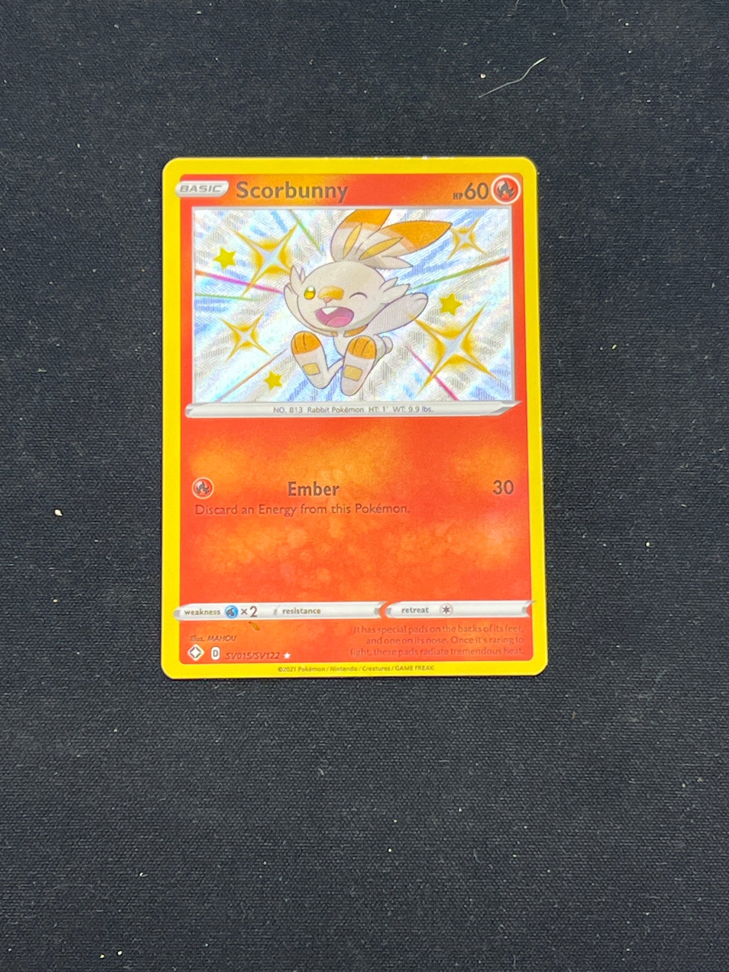 Auction Lot 256: Pokemon Cards Scorbunny Shining Fates Baby Shiny Condition Vary