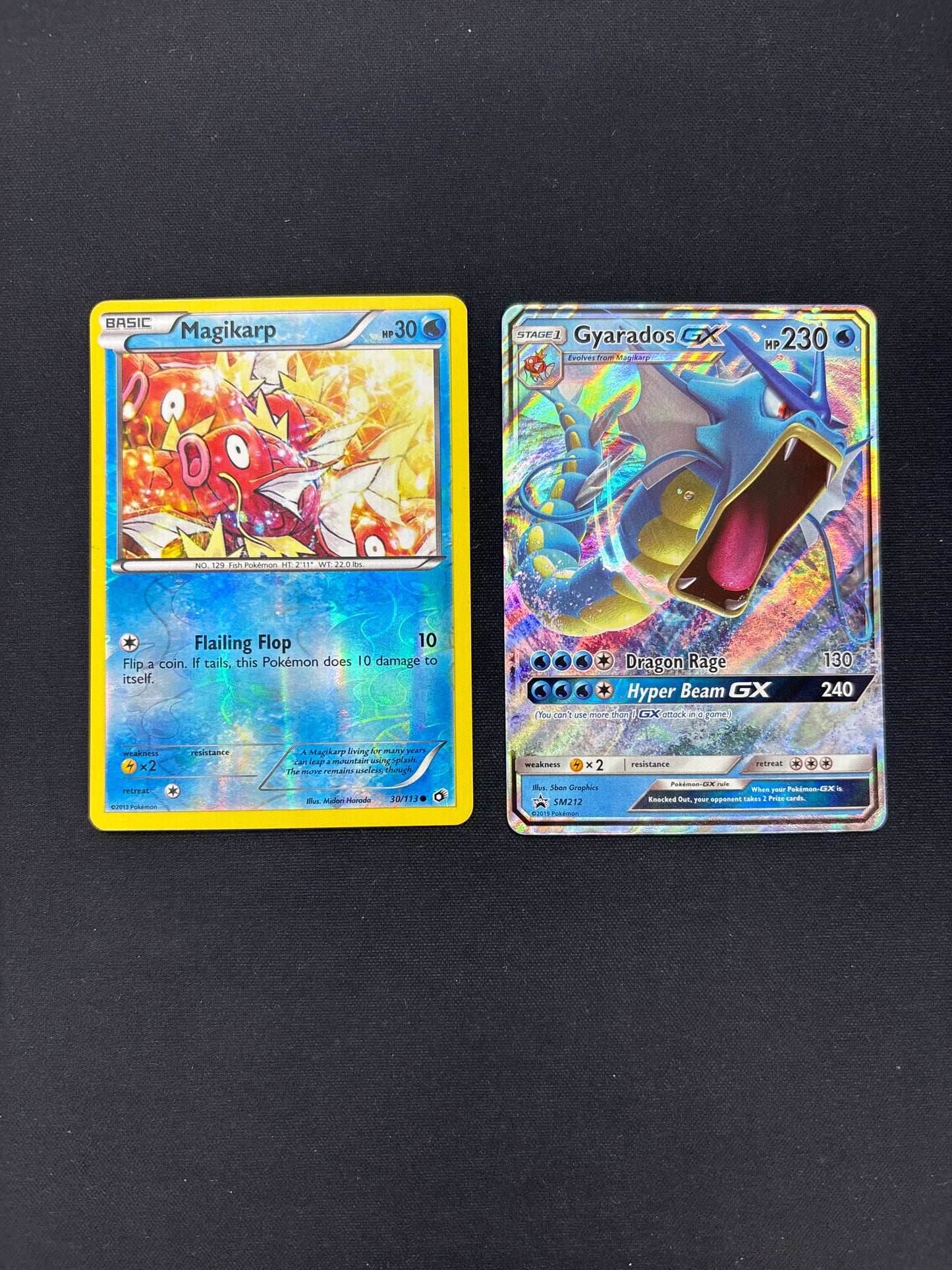 Auction Lot 38: Pokemon Gyarados Card Lot 4 Conditions Vary