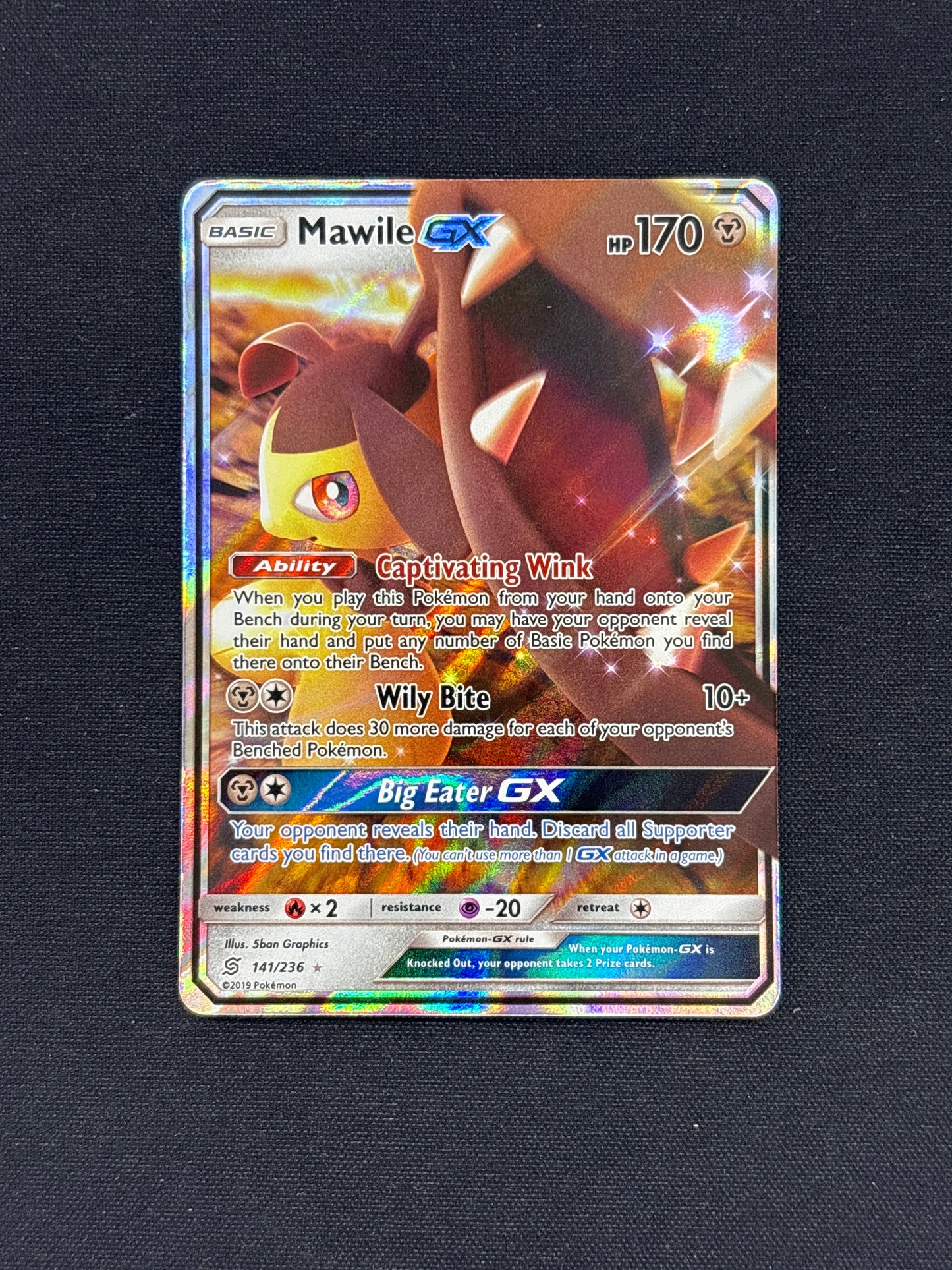 Auction Lot 323: Mawile GX Full Art Pokemon Card Conditions Vary