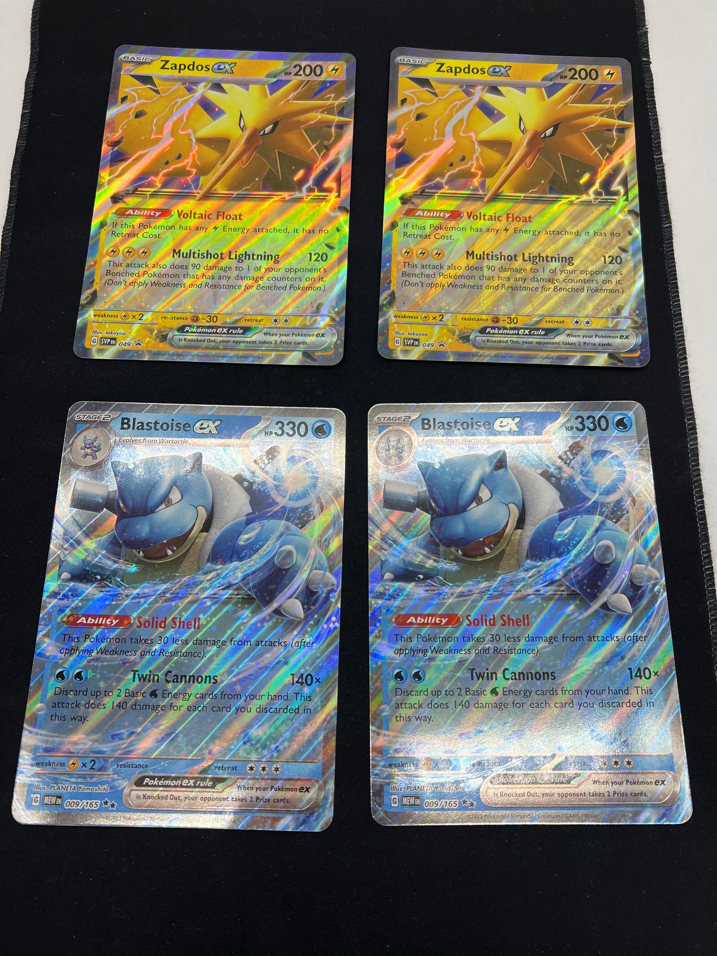 Auction Lot 247: Pokemon Cards Zapdos and Blastoise EX Jumbo Card Lot Conditions Vary