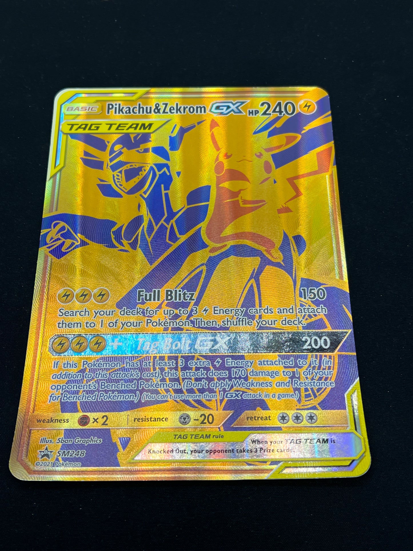 Auction Lot 89: Pokemon Cards Jumbo Pikachu Zekrom GX Collection Box Card Condition Vary