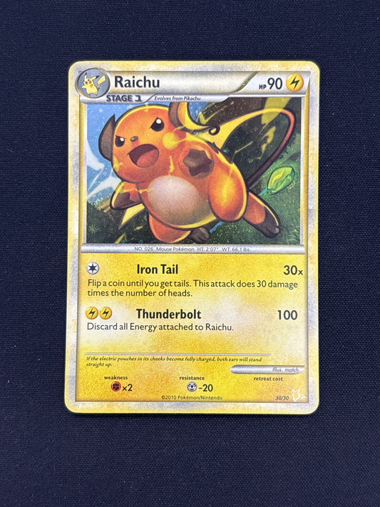 Auction Lot 30: Pokemon Card Raichu HGSS Conditions Vary
