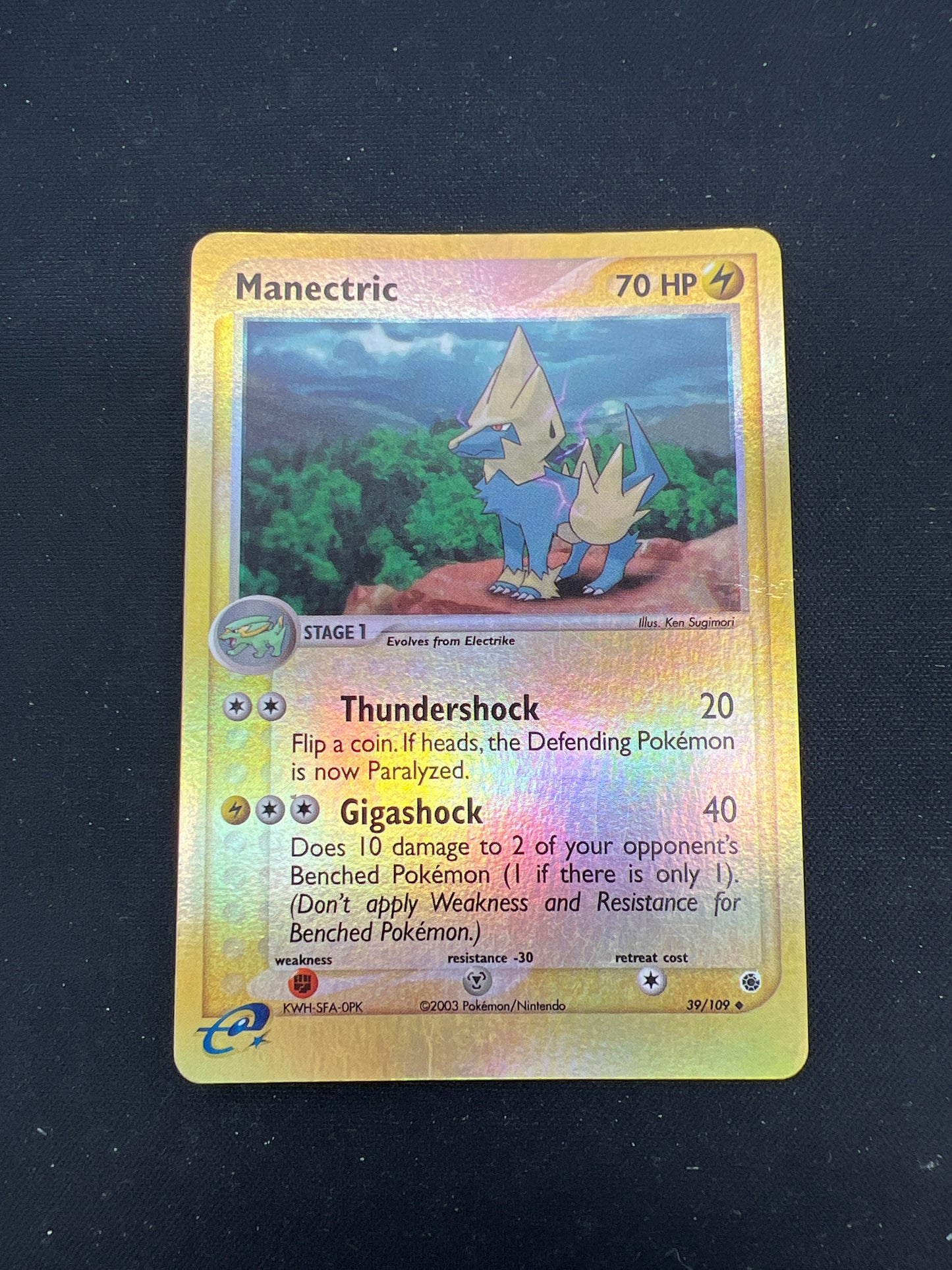 Auction Lot 159: Pokemon Cards Manectric Reverse Holo Ruby & Sapphire Conditions Vary