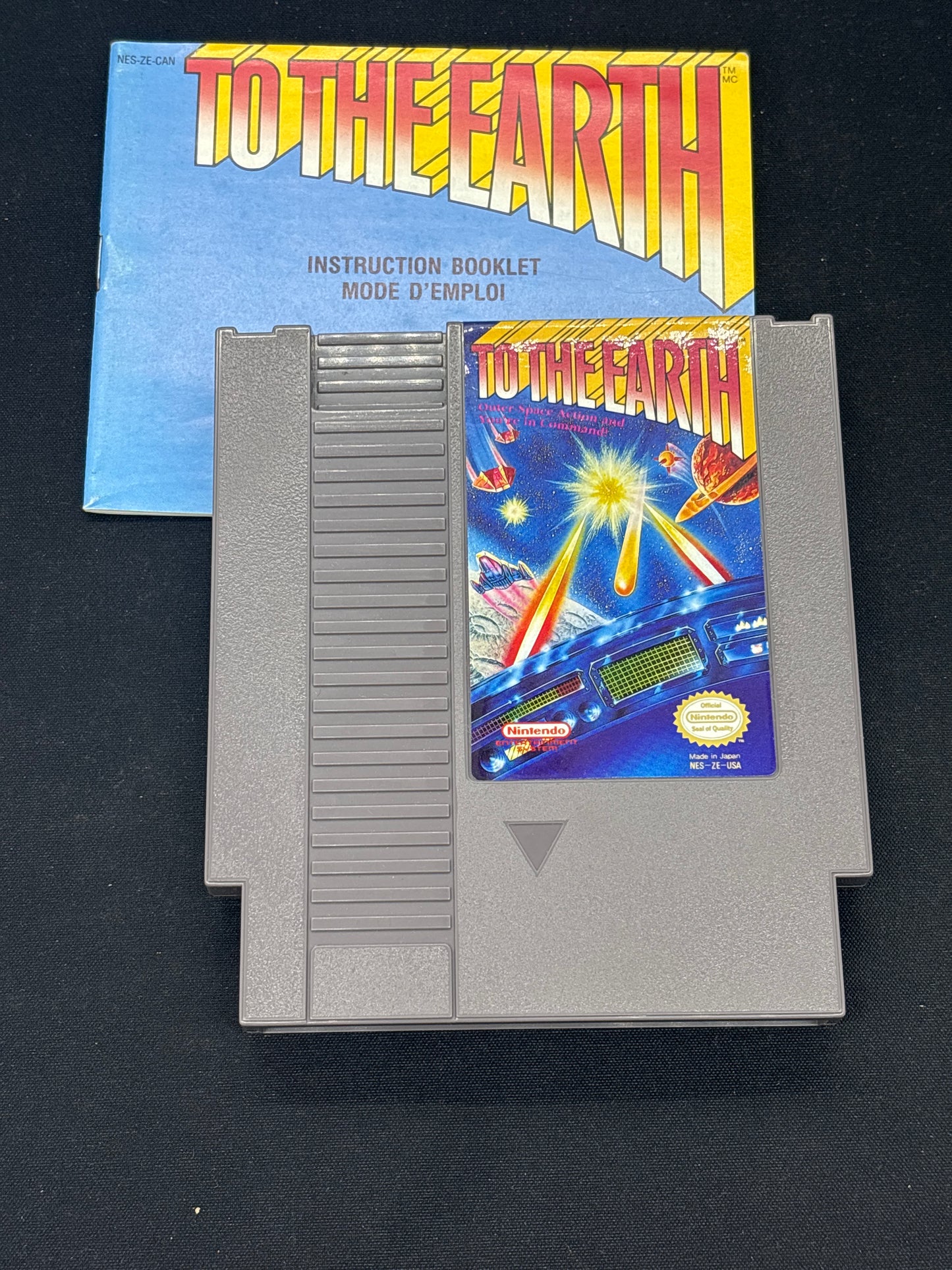 Auction Lot 152: Nintendo NES To The Earth With Manual & Cartridge