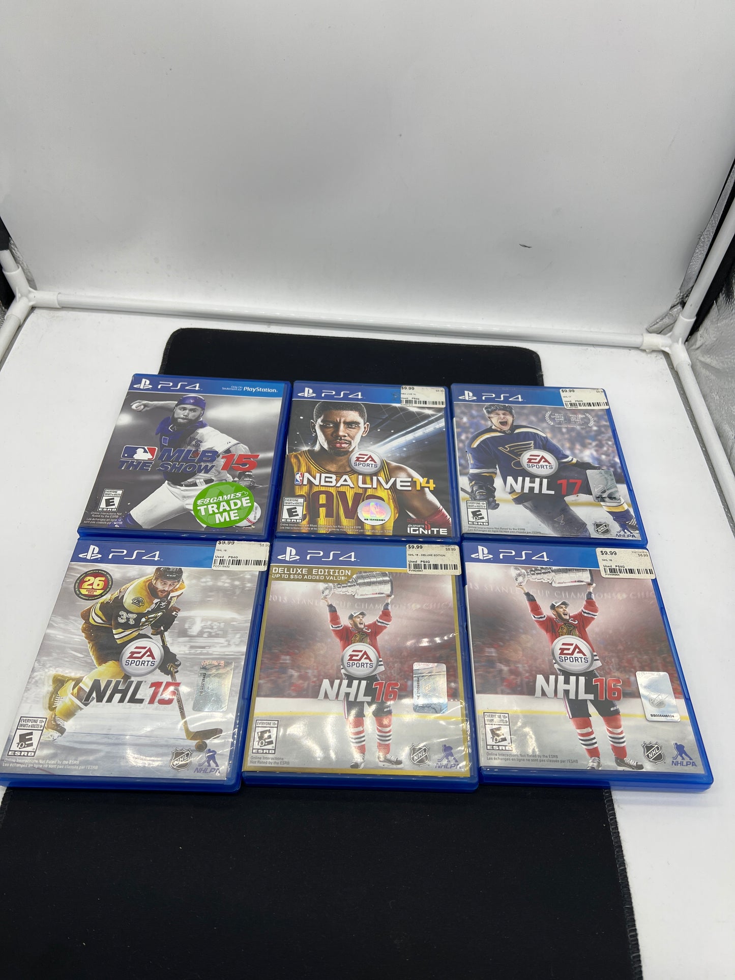 Auction Lot 138: PS4 Video Game Lot of 6 MLB The Show 15 NBA Live 14 NHL 13 16 17