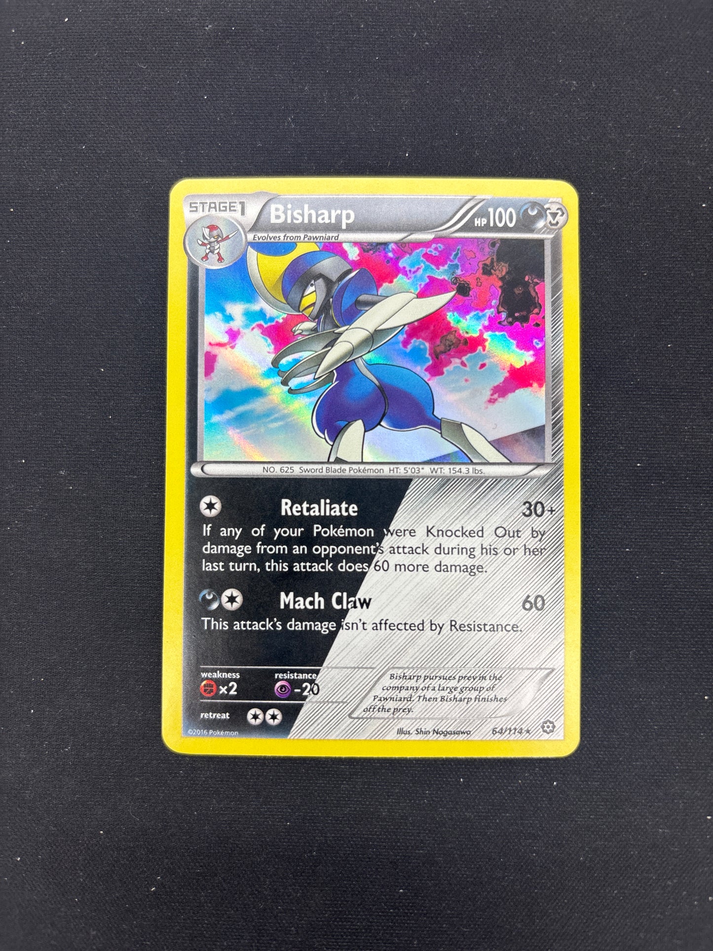 Auction Lot 235: Pokemon Card Bisharp Holo Card Conditions Vary