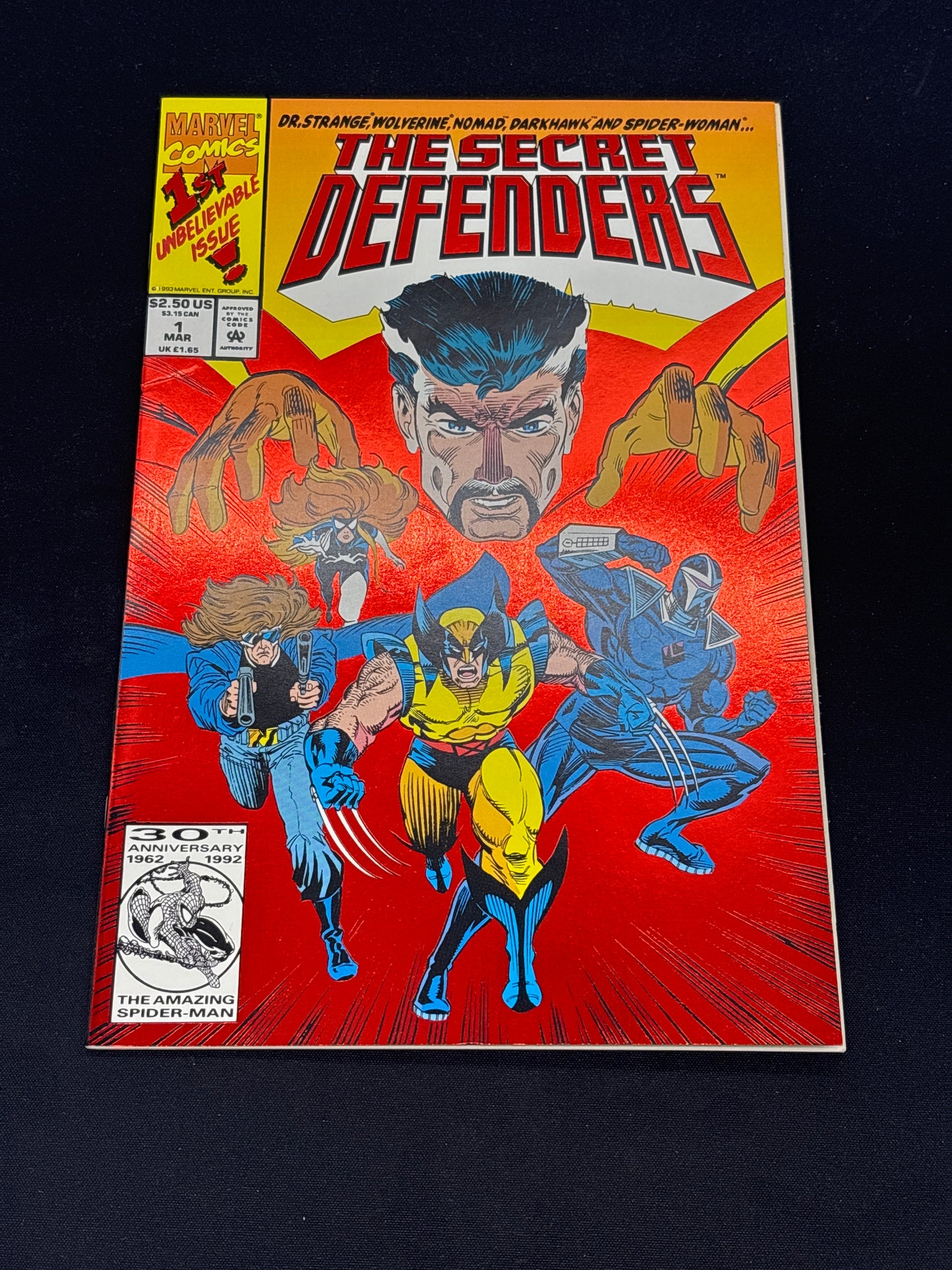 Auction Lot 302: Marvel Comics The Secret Defenders First Issue 30th Anniversary Comic Book