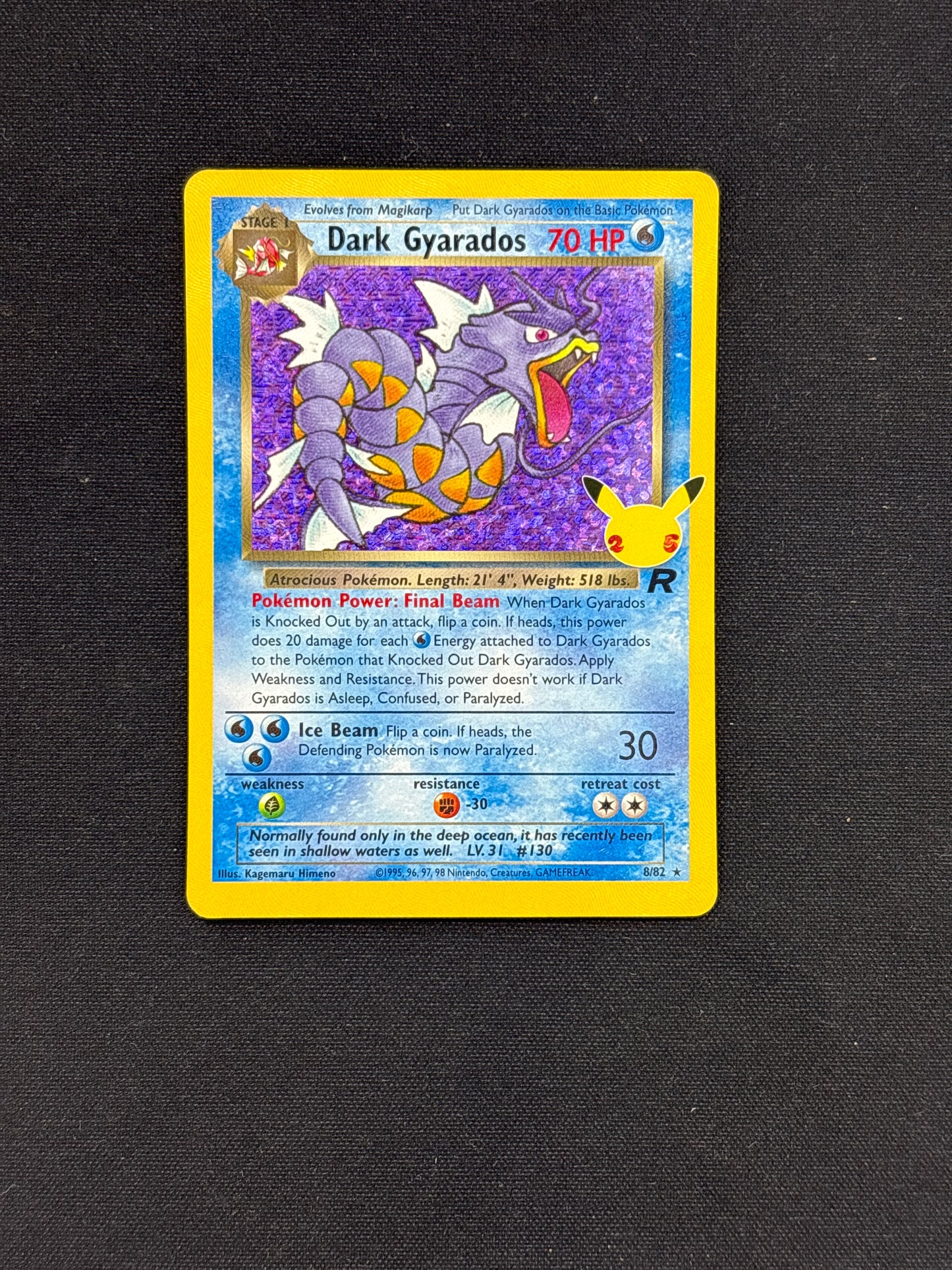 Auction Lot 169: Pokemon Dark Gyarados Holo Celebrations Card Conditions Vary