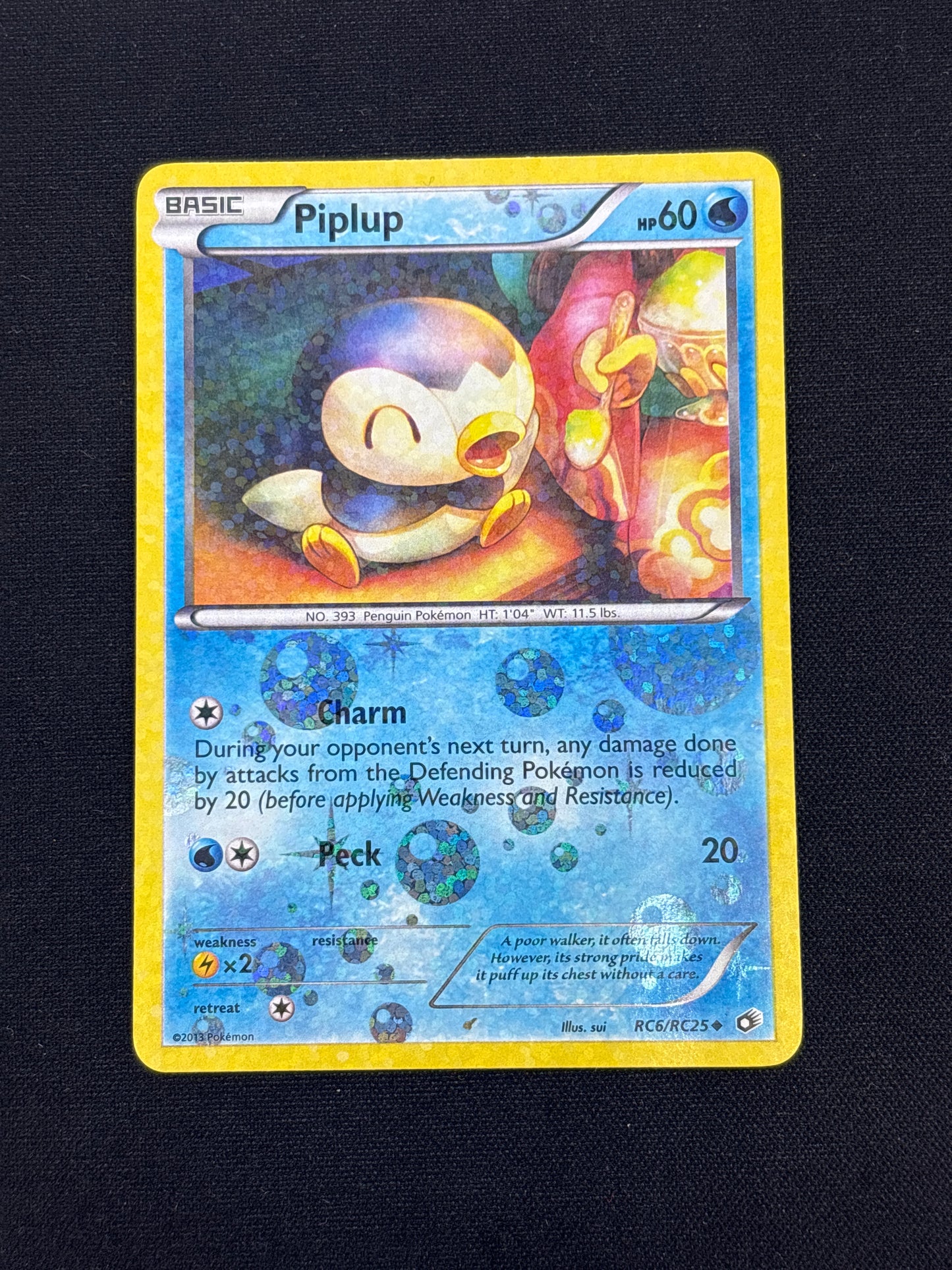 Auction Lot 279: Pokemon Piplup Radiant Collection Holo Card Conditions Vary