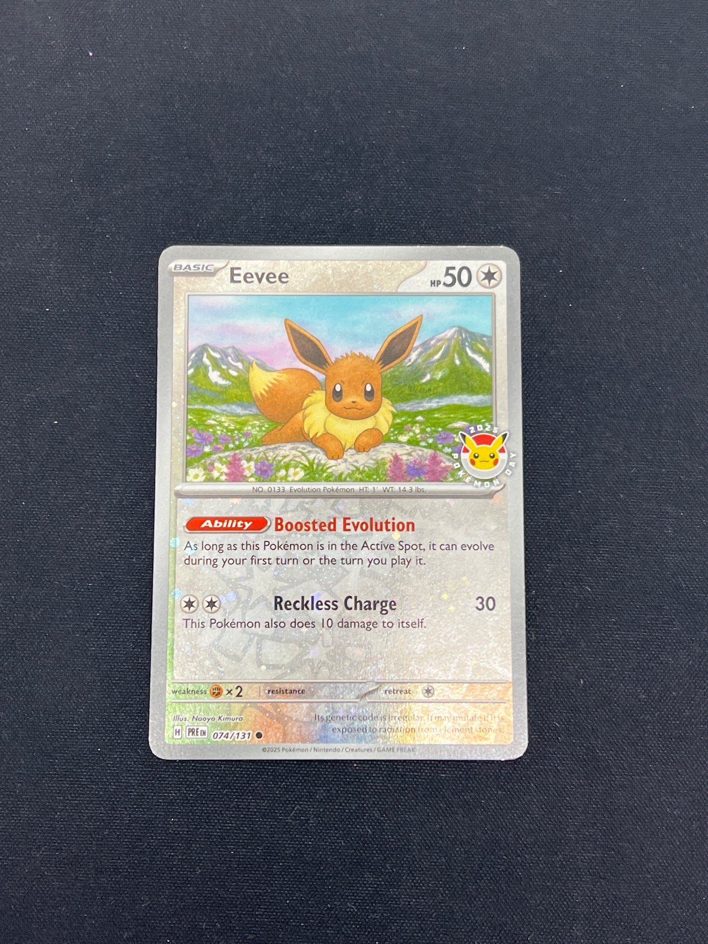 Auction Lot 275: Pokemon Cards Eevee Reverse Holo Pokemon Day Stamped Condition Vary