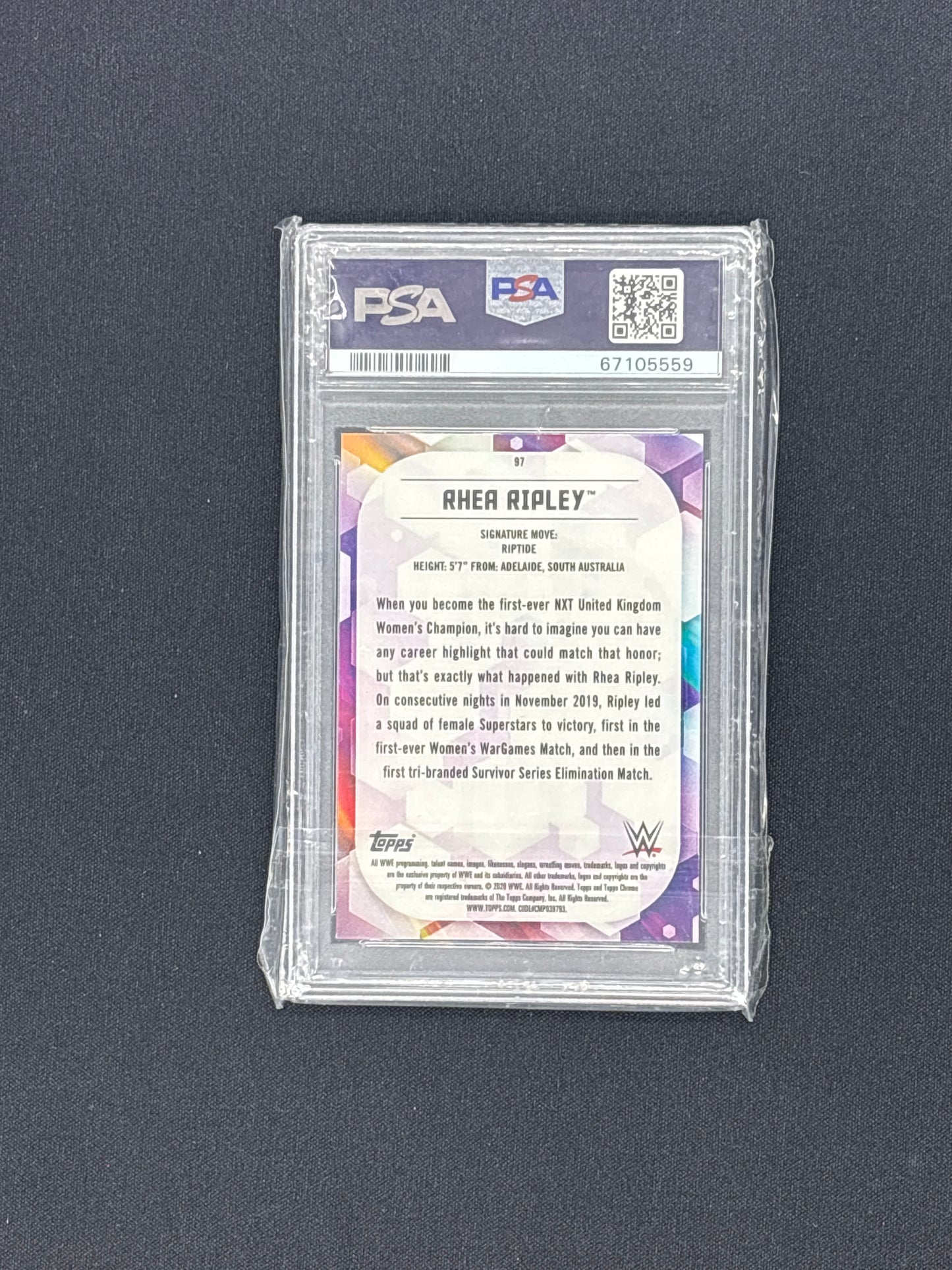 Auction Lot 106: PSA 9 Rhea Ripley Topps X Fractor