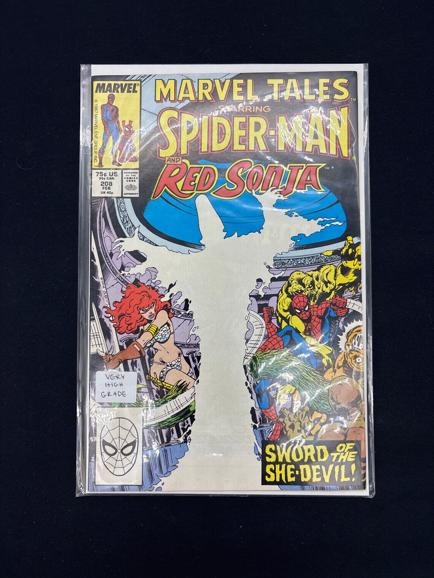 Auction Lot 132: Marvel Tales Staring Spider-Man and Red Sonja Issue 208 February 1987