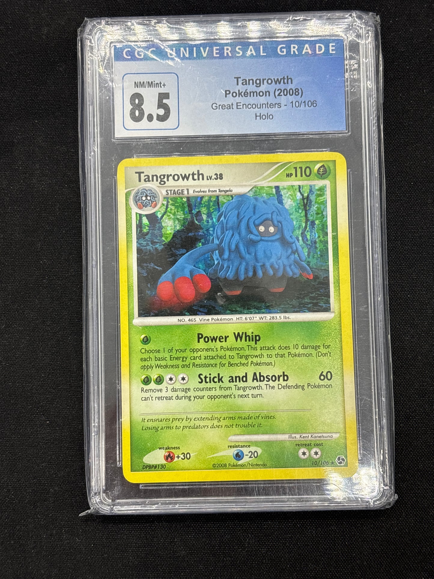 Auction Lot 18: Pokemon Graded CGC 8.5 Tangrowth Holo