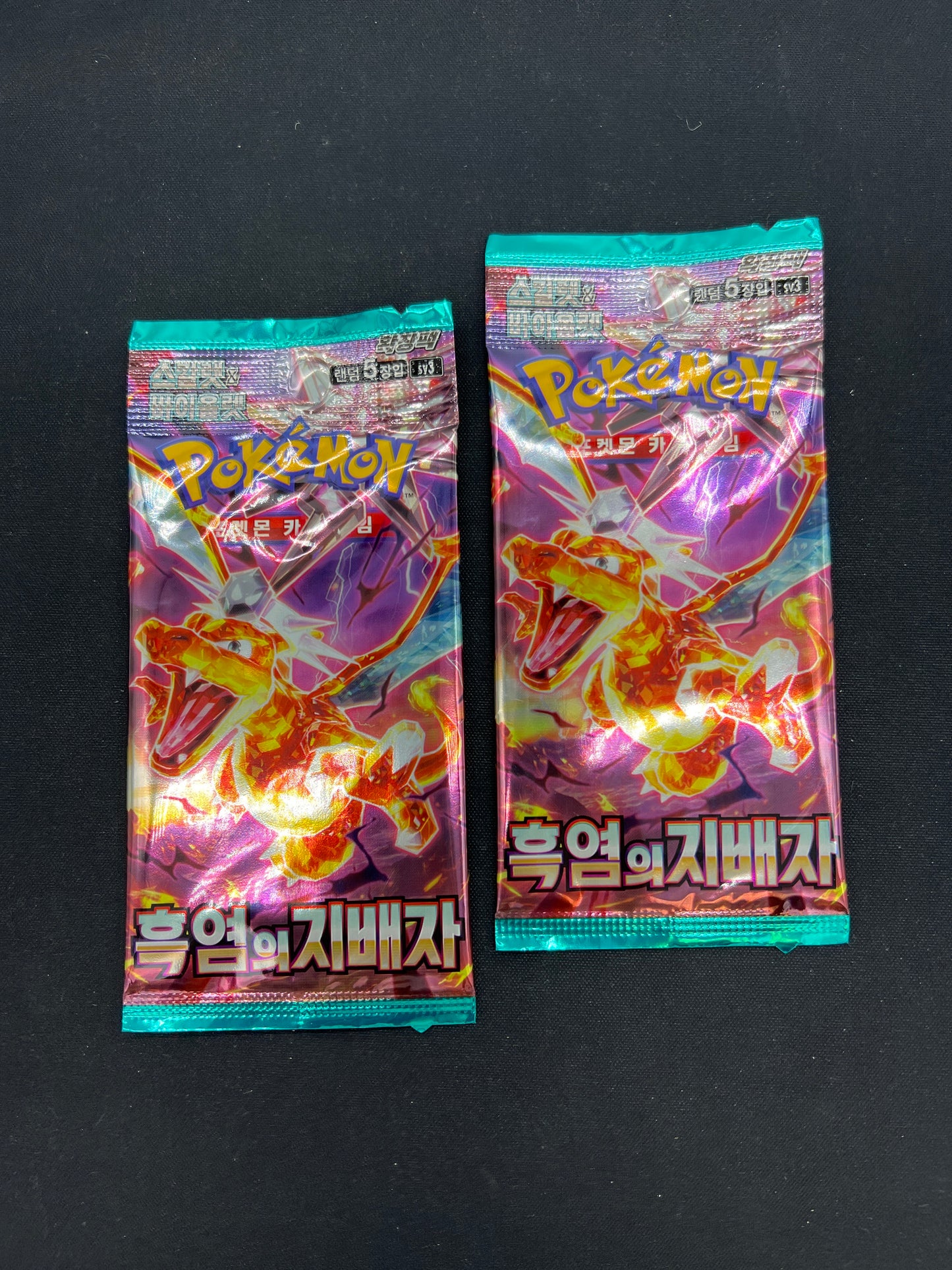 Auction Lot 238: Pokemon Ruler of the Black Flame Korean Loose Pack Lot 1