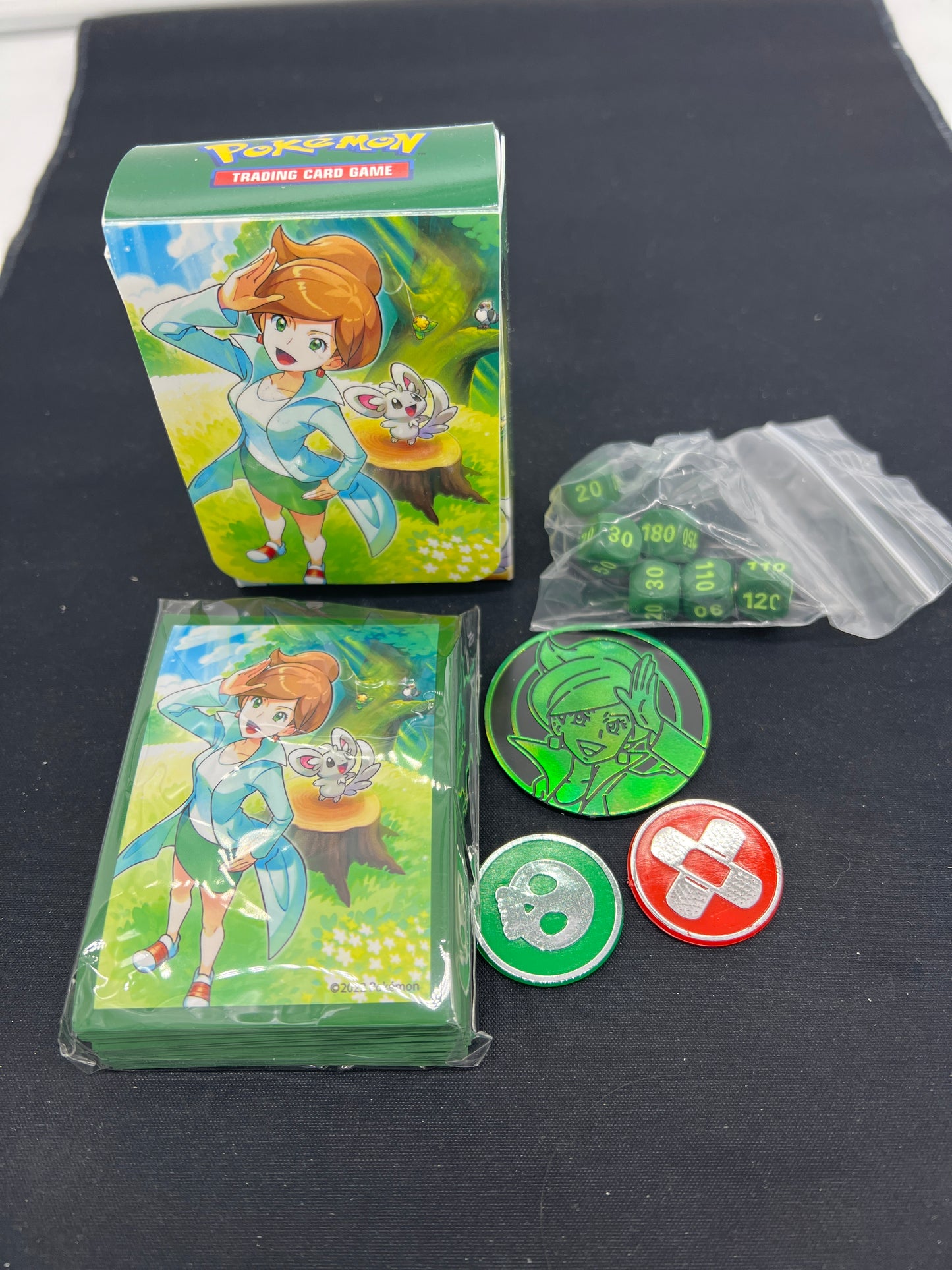 Auction Lot 155: Pokemon Cards Professor Juniper Deck Box Sleeves & Accessories