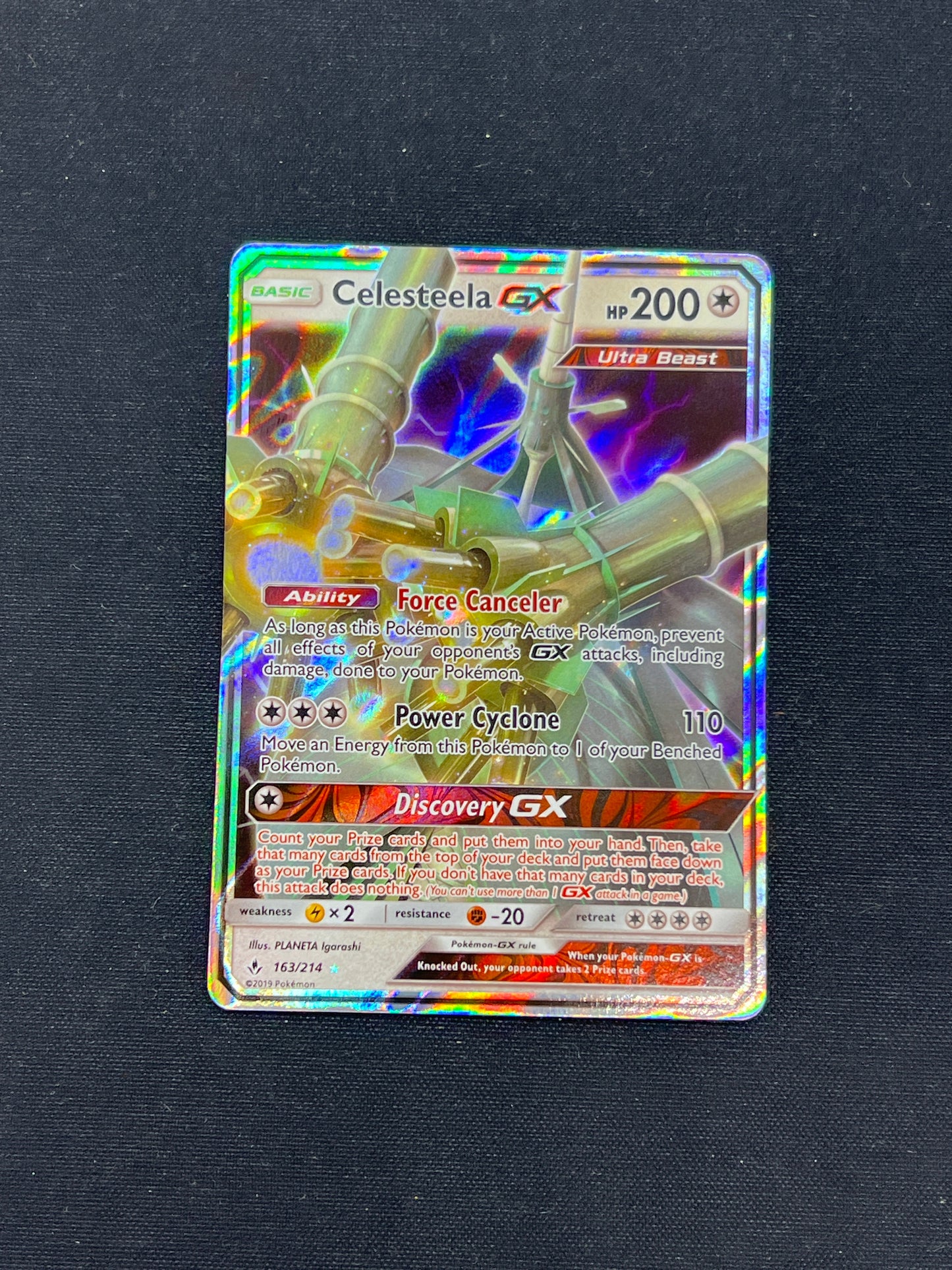 Auction Lot 133: Pokemon Cards Celesteela GX Full Art Unbroken Bonds Condition Vary