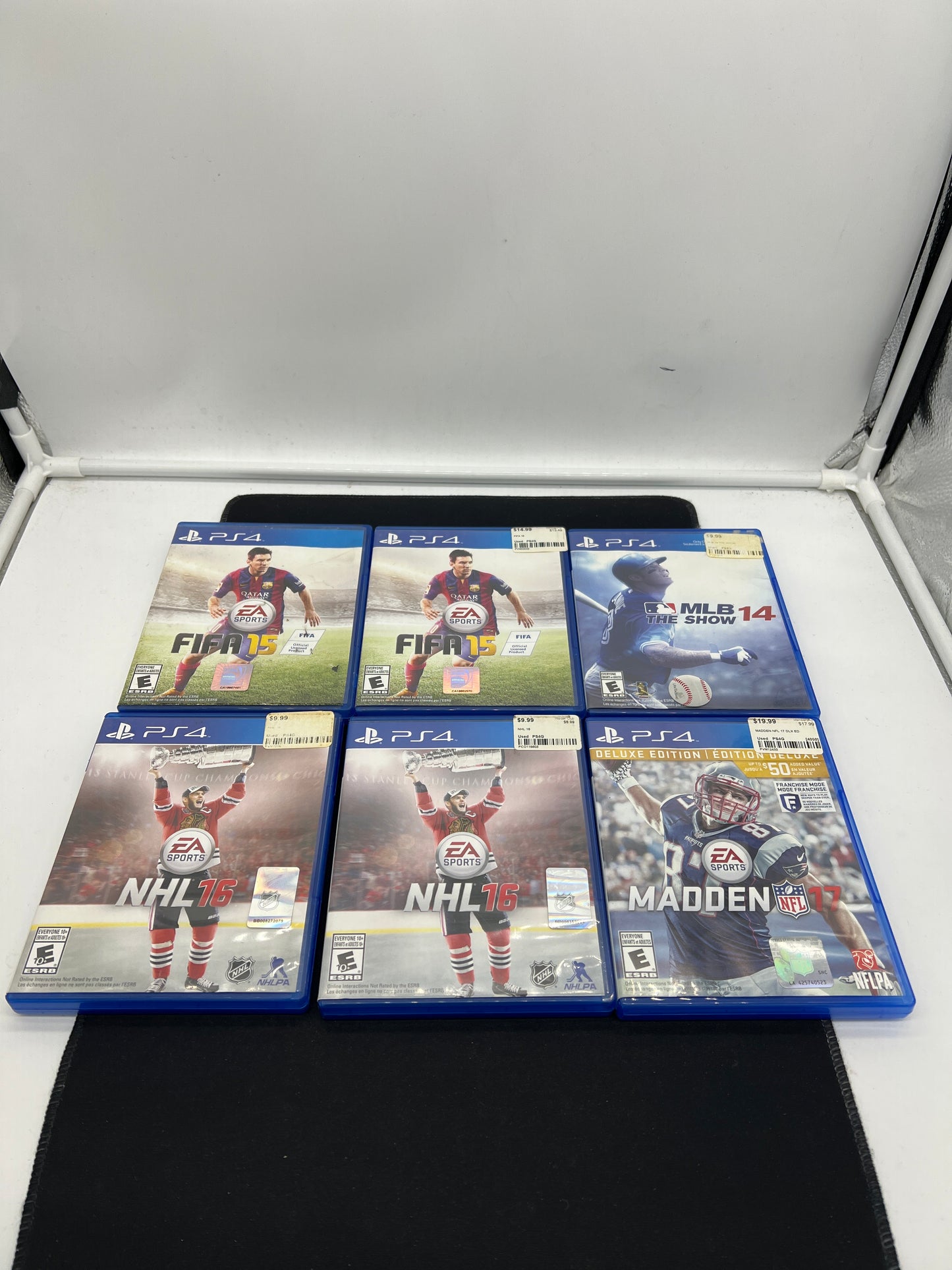 Auction Lot 140: PS4 Video Game Lot of 6 FIFA 15 NHL 16 MLB The Show 14 Madden 17