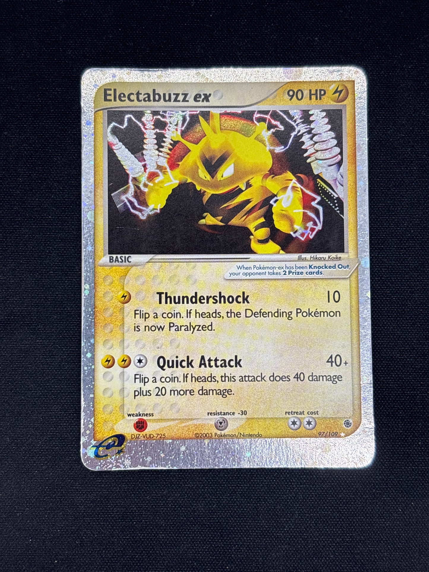Auction Lot 414: Pokemon Cards EX Ruby & Sapphire Electabuzz EX Condition Vary