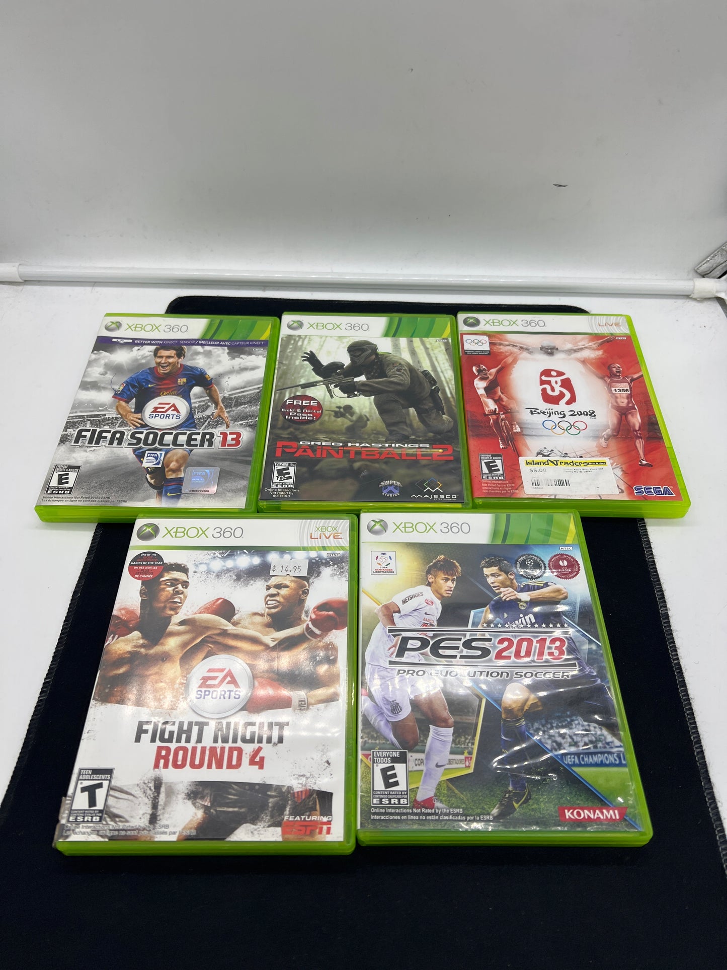 Auction Lot 155: XBOX 360 Video Game Lot of 5 Sport Titles CIB