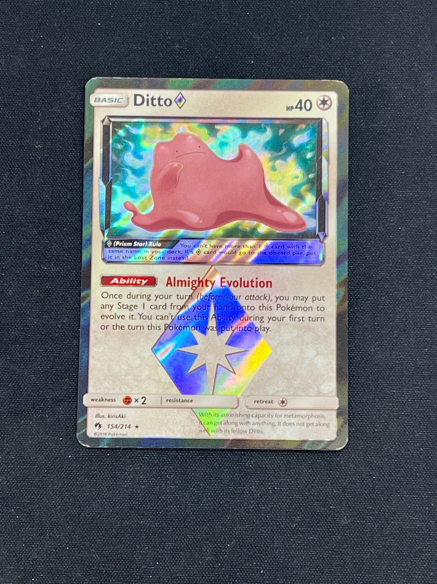 Auction Lot 398: Pokemon Cards Ditto Prism Holo Condition Vary