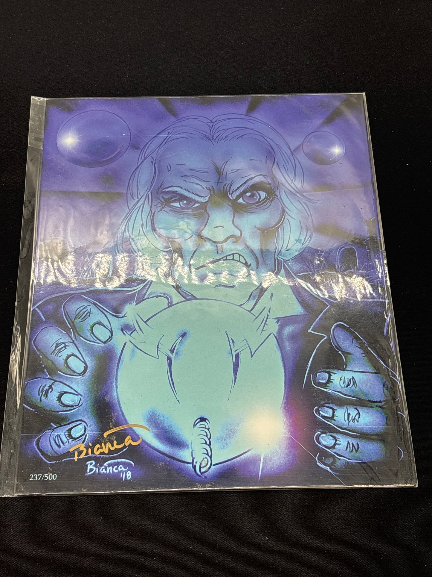 Auction Lot 77: Phantasm The Tall Man Limited Edition BAM! Fan Art Print Numbered 237/500 Signed w/COA