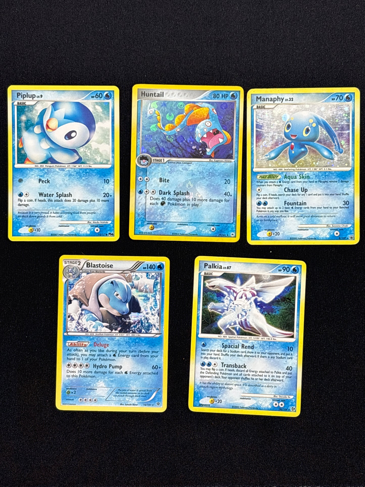 Auction Lot 39: Pokemon Mid Era Water Pokemon Holo Rare Lot Conditions Vary