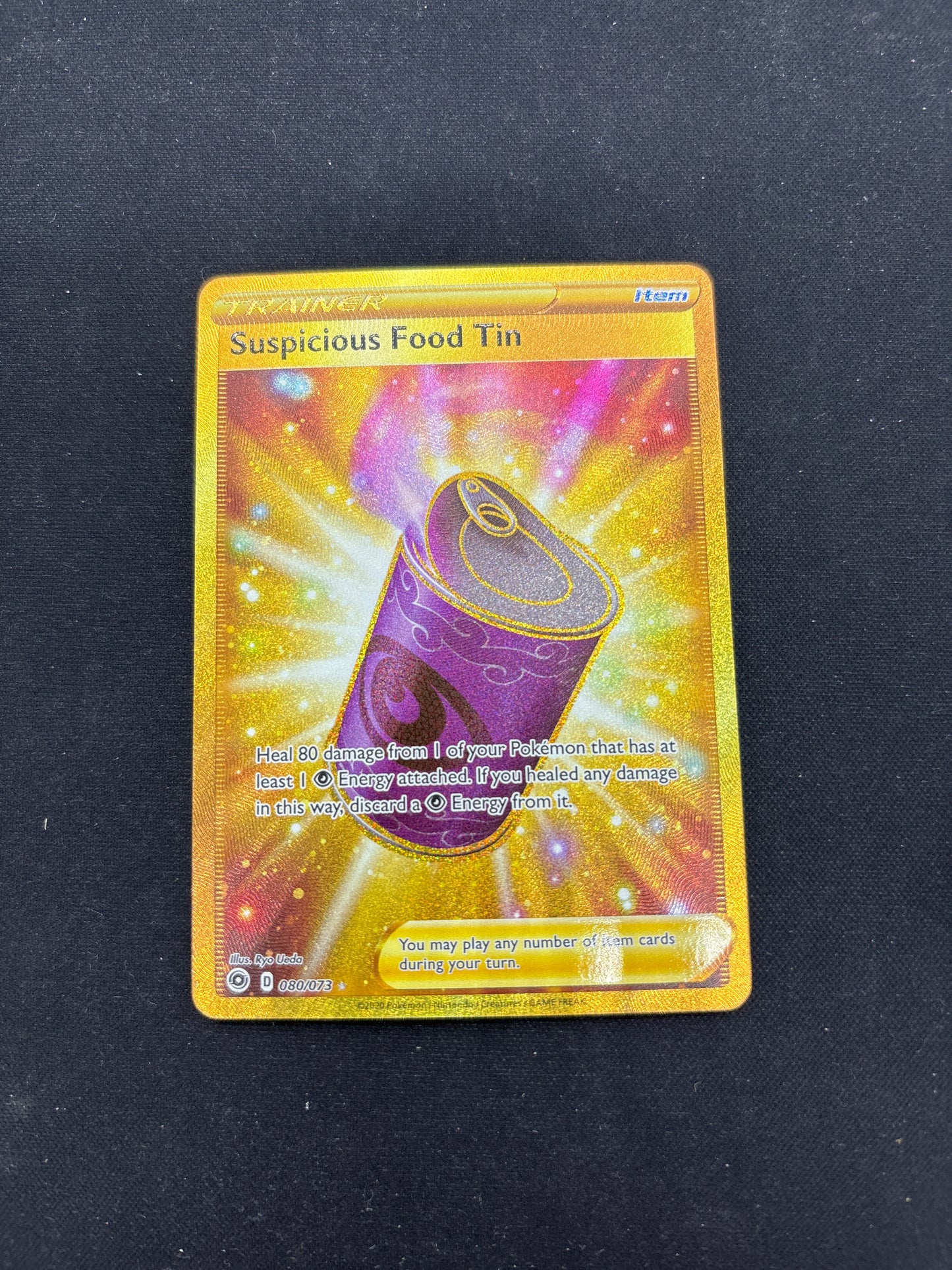 Auction Lot 25: Pokemon Cards Suspicious Food Tin Hyper Rare Full Art Condition Vary