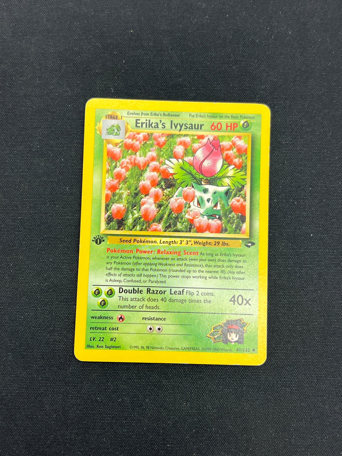 Auction Lot 123: Pokemon Cards Erika's Ivysaur 1st Edition Gym Challenge Conditions Vary