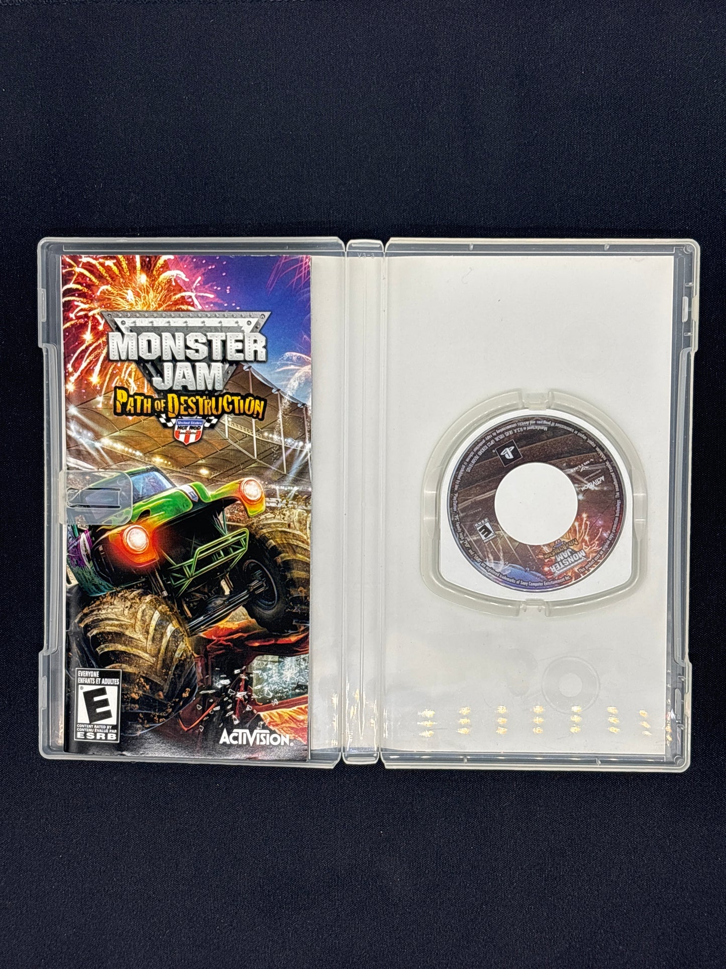 Auction Lot 379: Monster Jam Path of Destruction Video Game PSP CIB