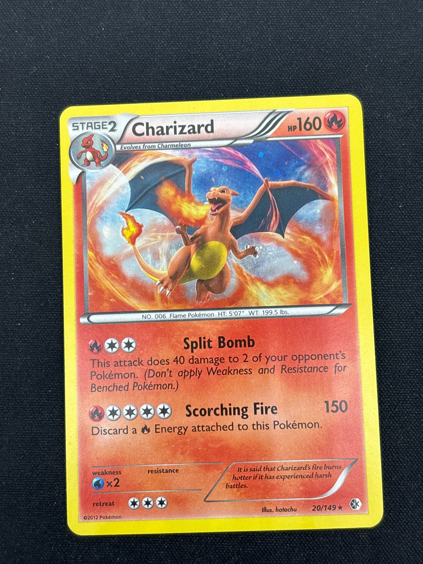 Auction Lot 404: Pokemon Cards Charizard Cosmo Holo Black & White Era Boundaries Crossed Condition Vary