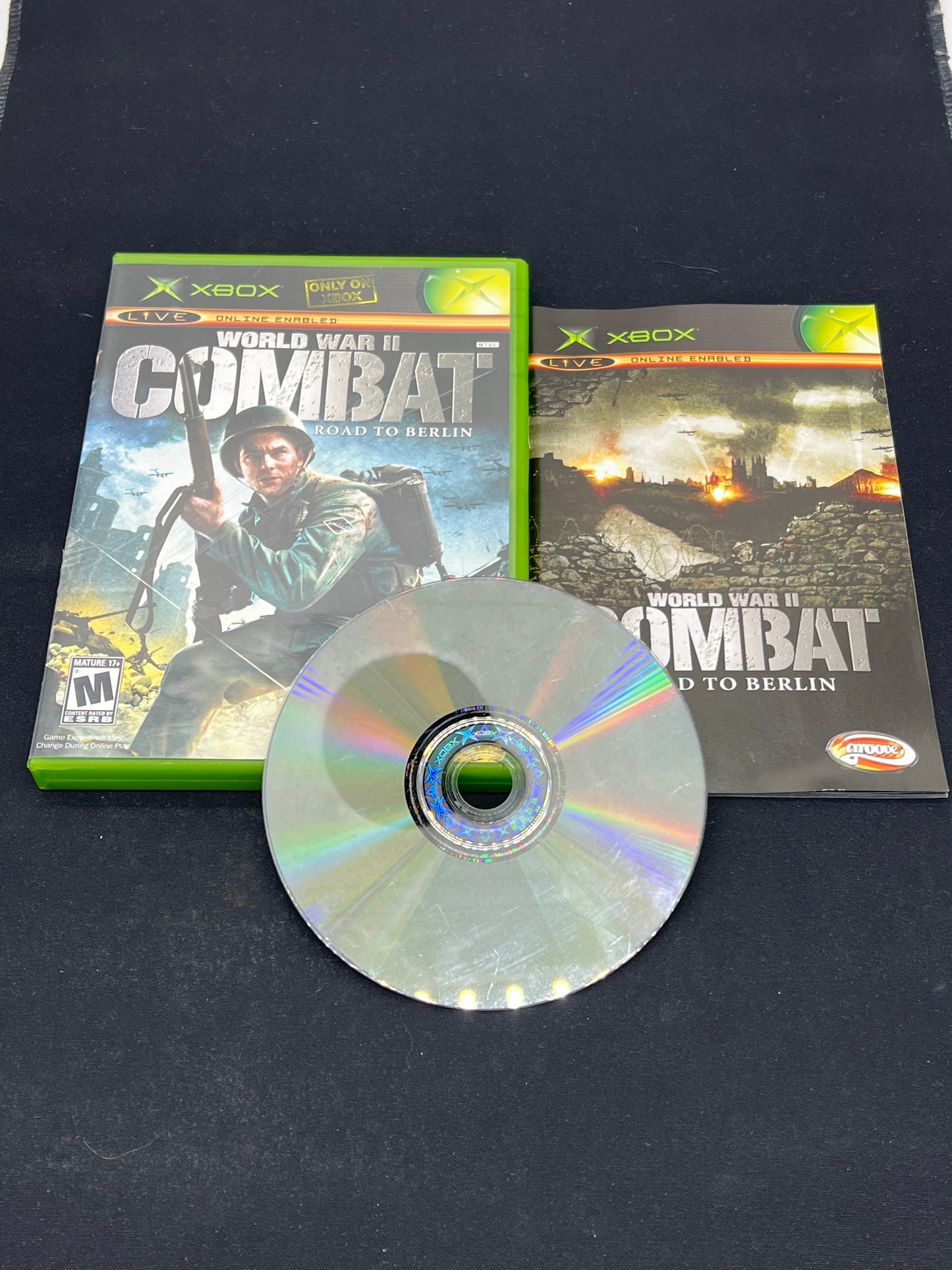 Auction Lot 60: XBOX Video Game World War II Combat Road to Berlin CIB