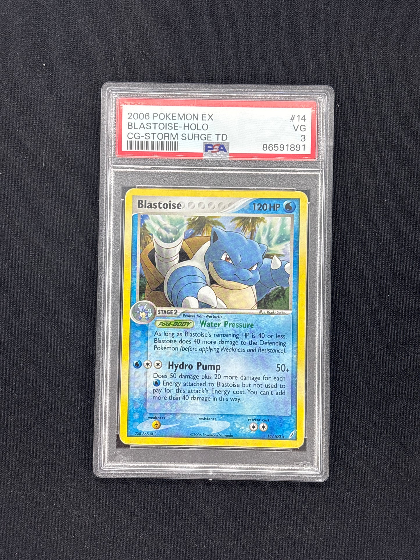 Auction Lot 3: PSA 3 Blastoise Holo Pokemon Crystal Guardians