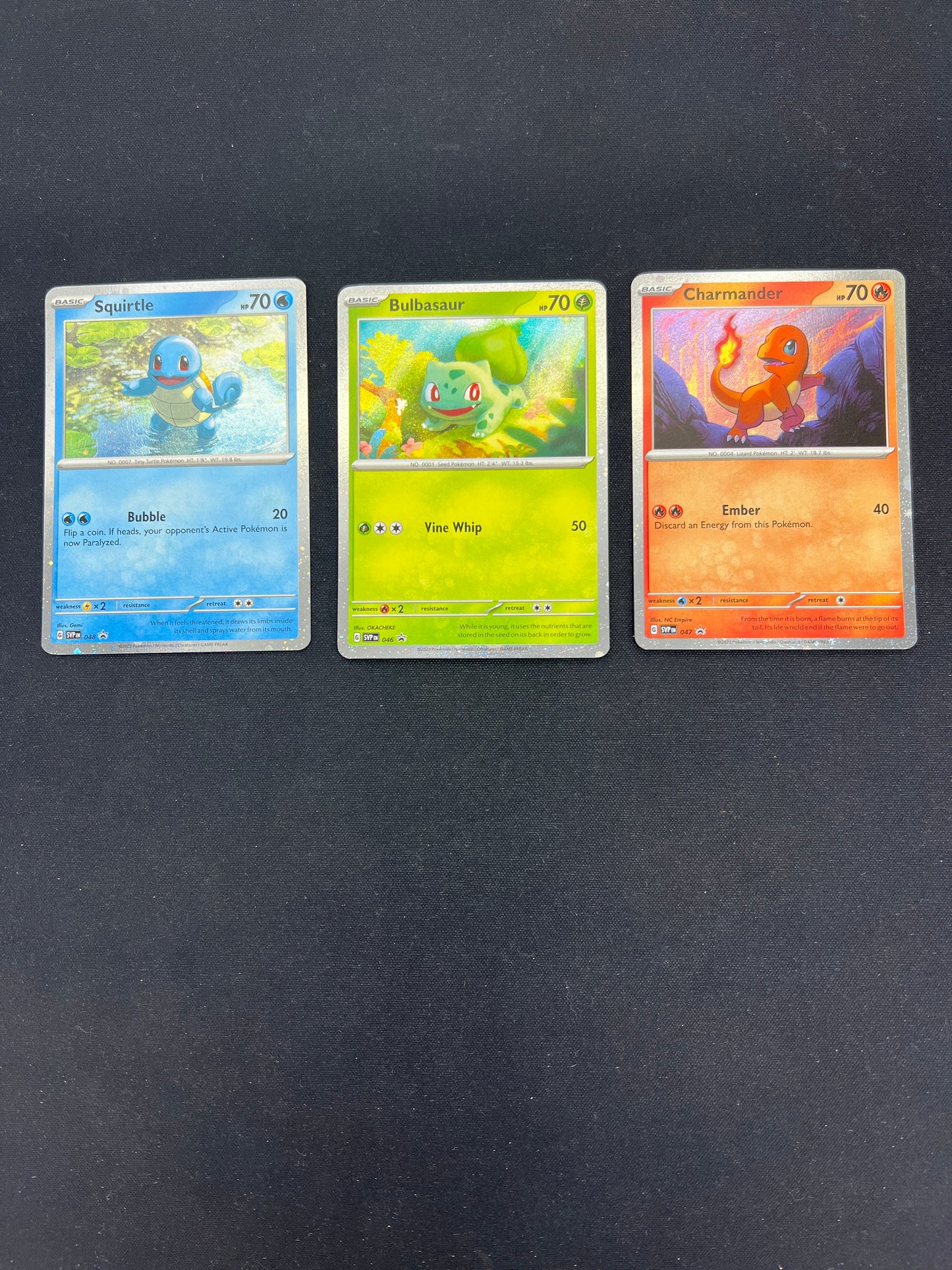 Auction Lot 85: Pokemon Cards Lot of 3 Kanto Starter 151 Promos Conditions Vary