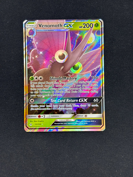 Auction Lot 322: Venomoth GX Full Art Pokemon Card Conditions Vary