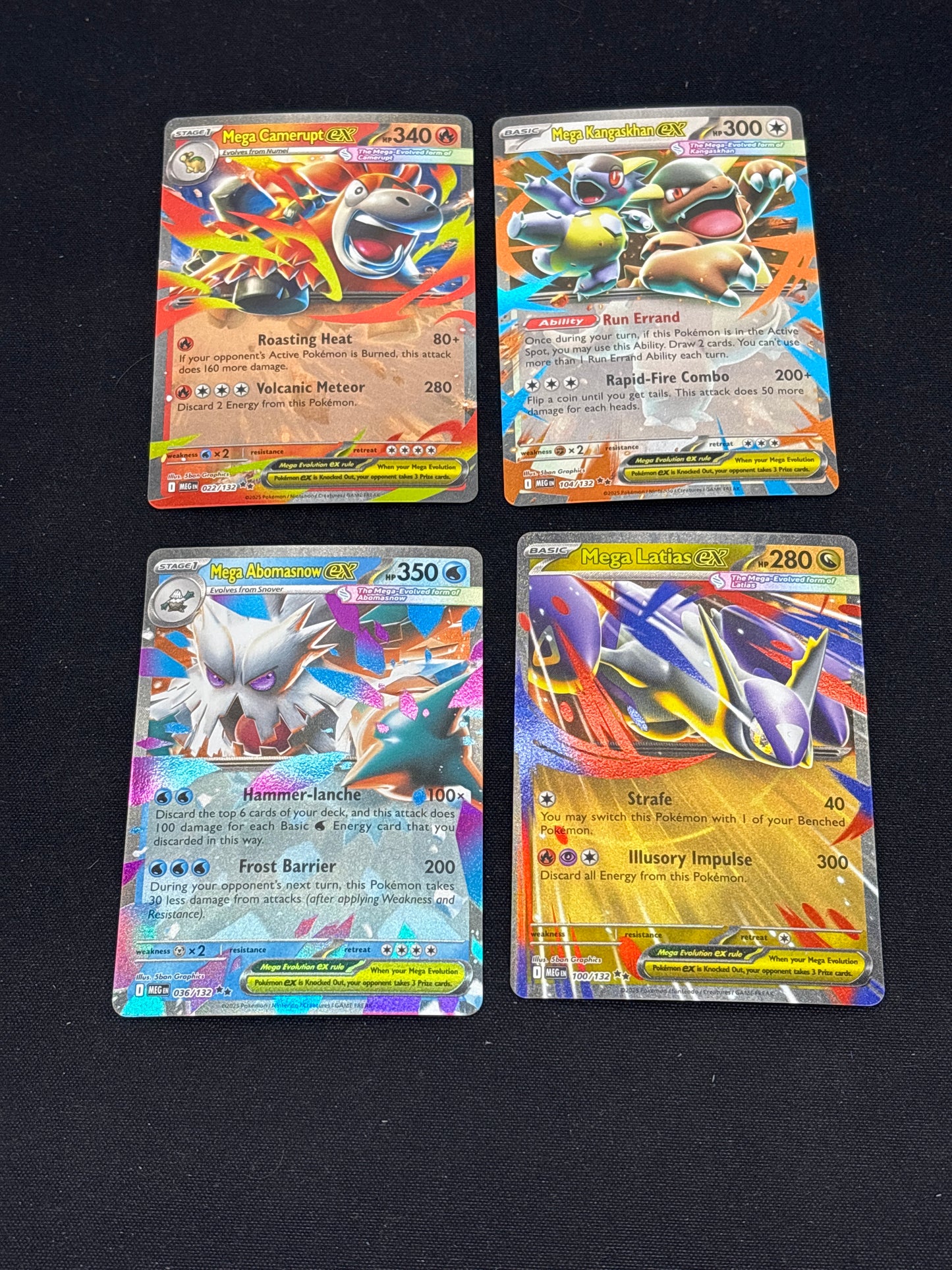 Auction Lot 80: Pokemon Cards Assorted Lot of 4 Mega Evolutions EXs Conditions Vary