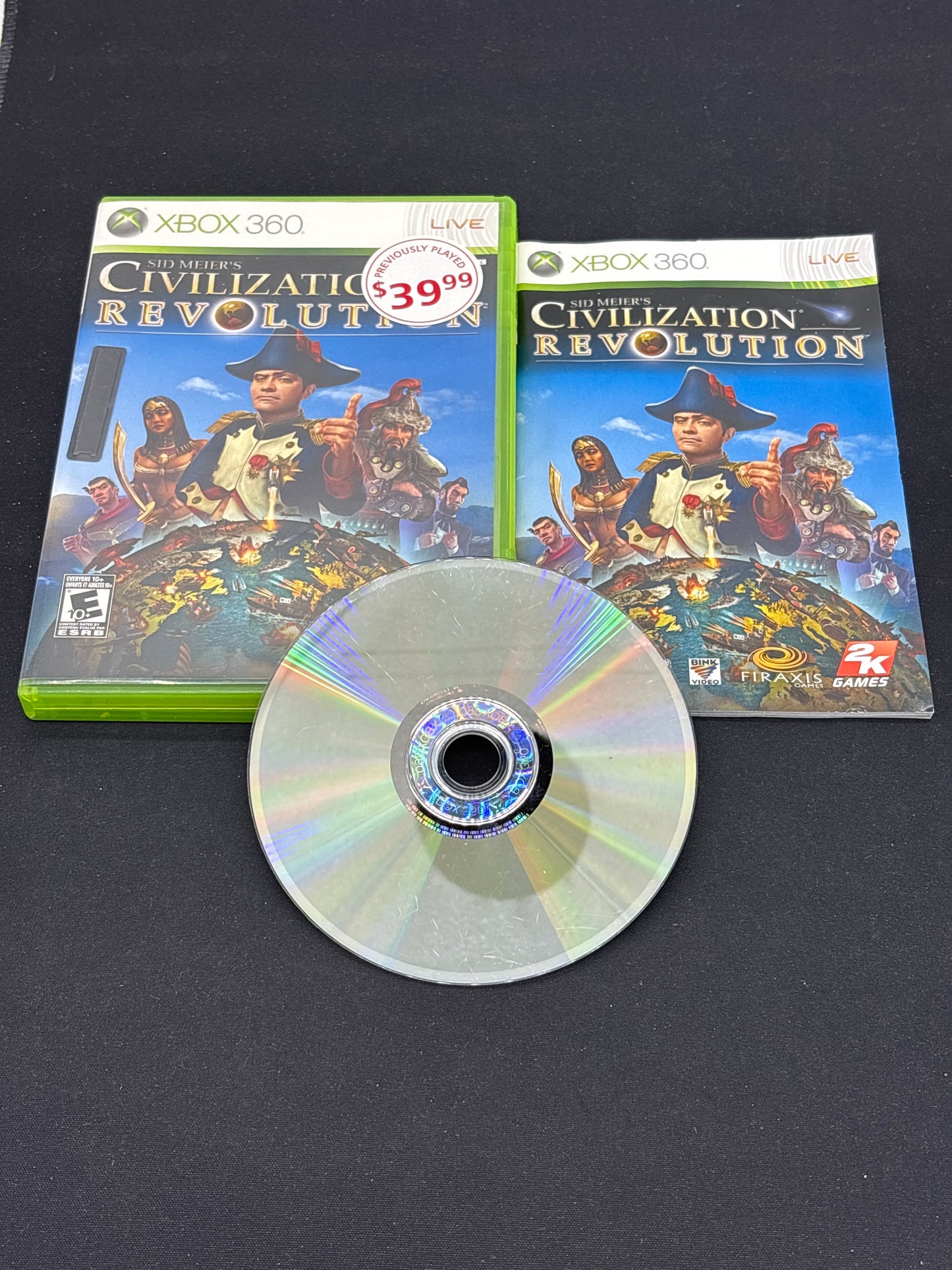 Auction Lot 108: XBOX 360 Civilization Revolution CIB