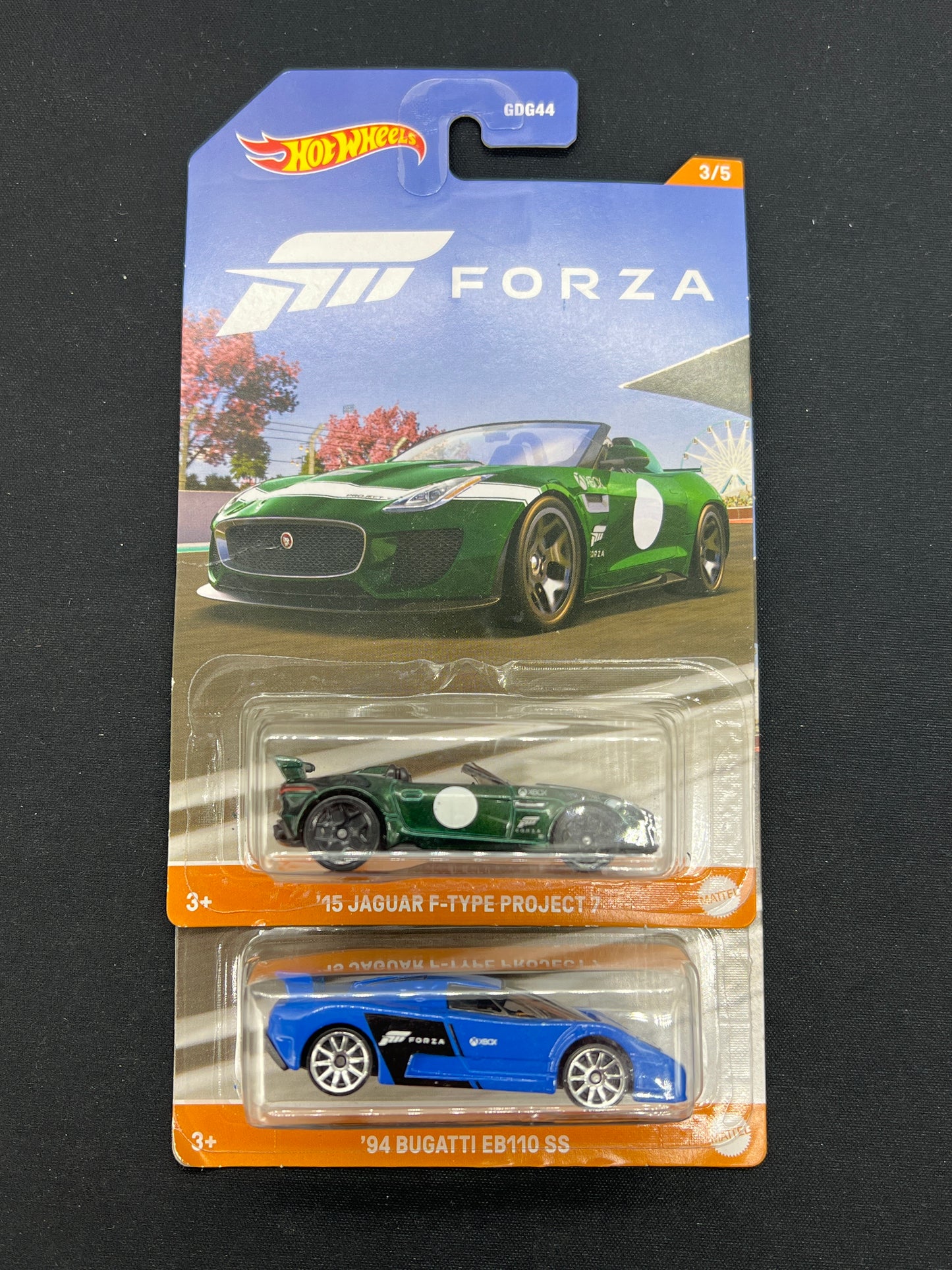 Auction Lot 481: Hot Wheels Forza Lot of 2 Jaguar F-Type & 94 Bugatti Sealed