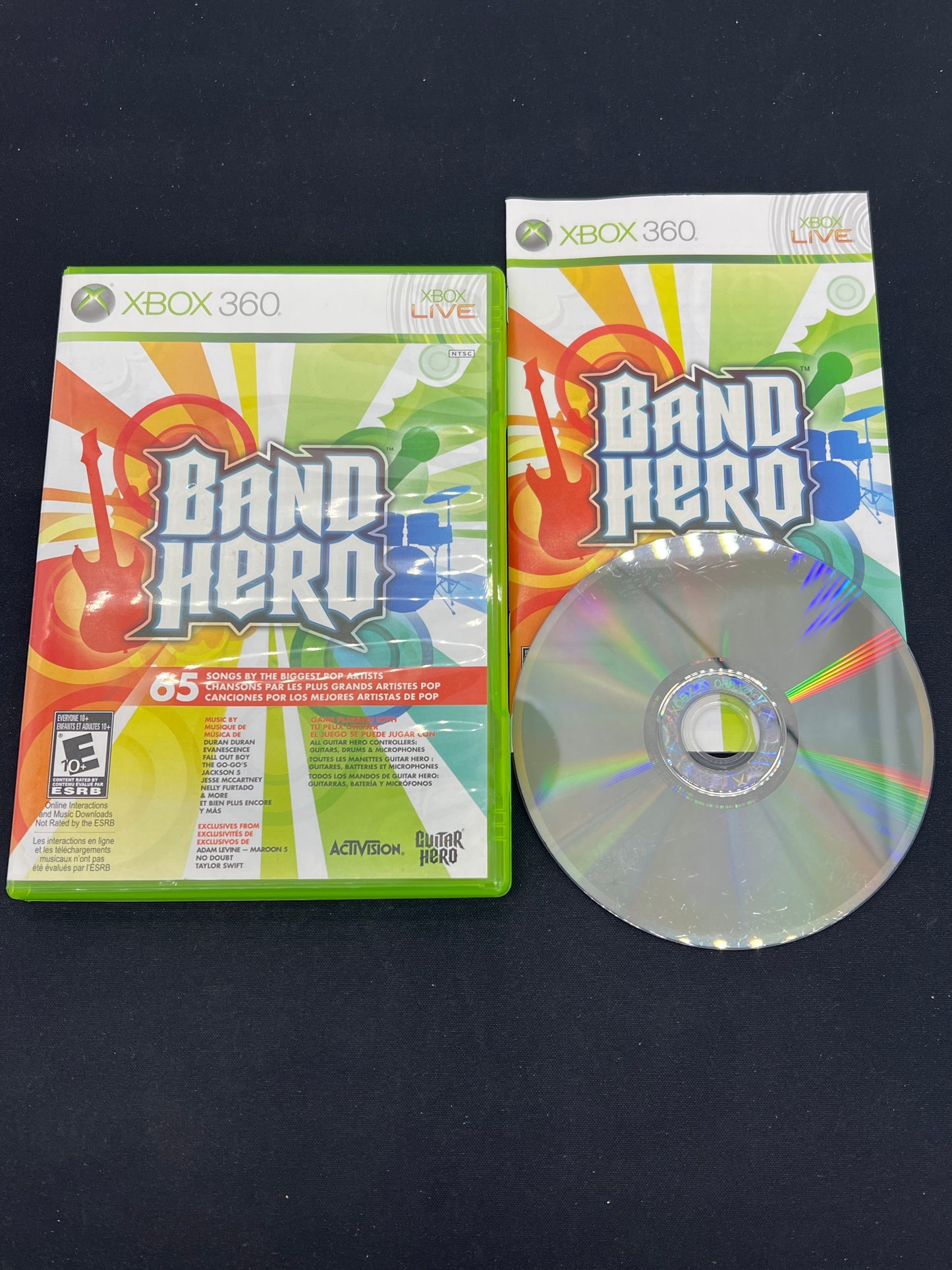 Auction Lot 208: XBOX 360 Video Game Band Hero CIB