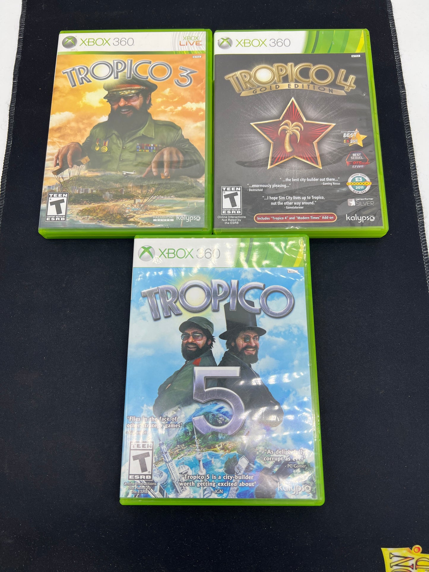 Auction Lot 209: XBOX 360 Video Game Lot of 3 Tropico 3 4 5 CIB