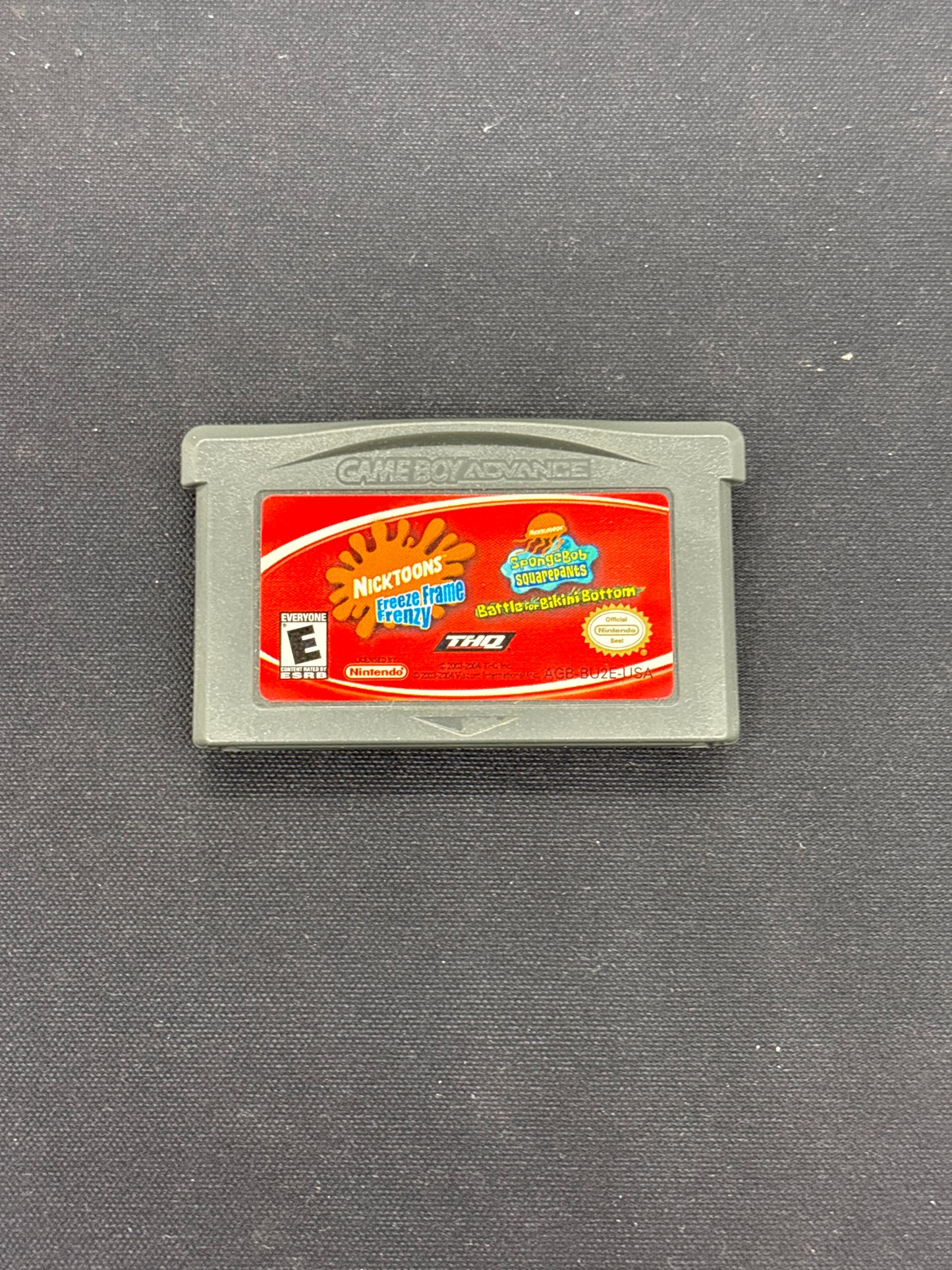 Auction Lot 147: Nicktoons Freeze Frame Frenzy and SpongeBob Video Game Nintendo Gameboy Advance Loose