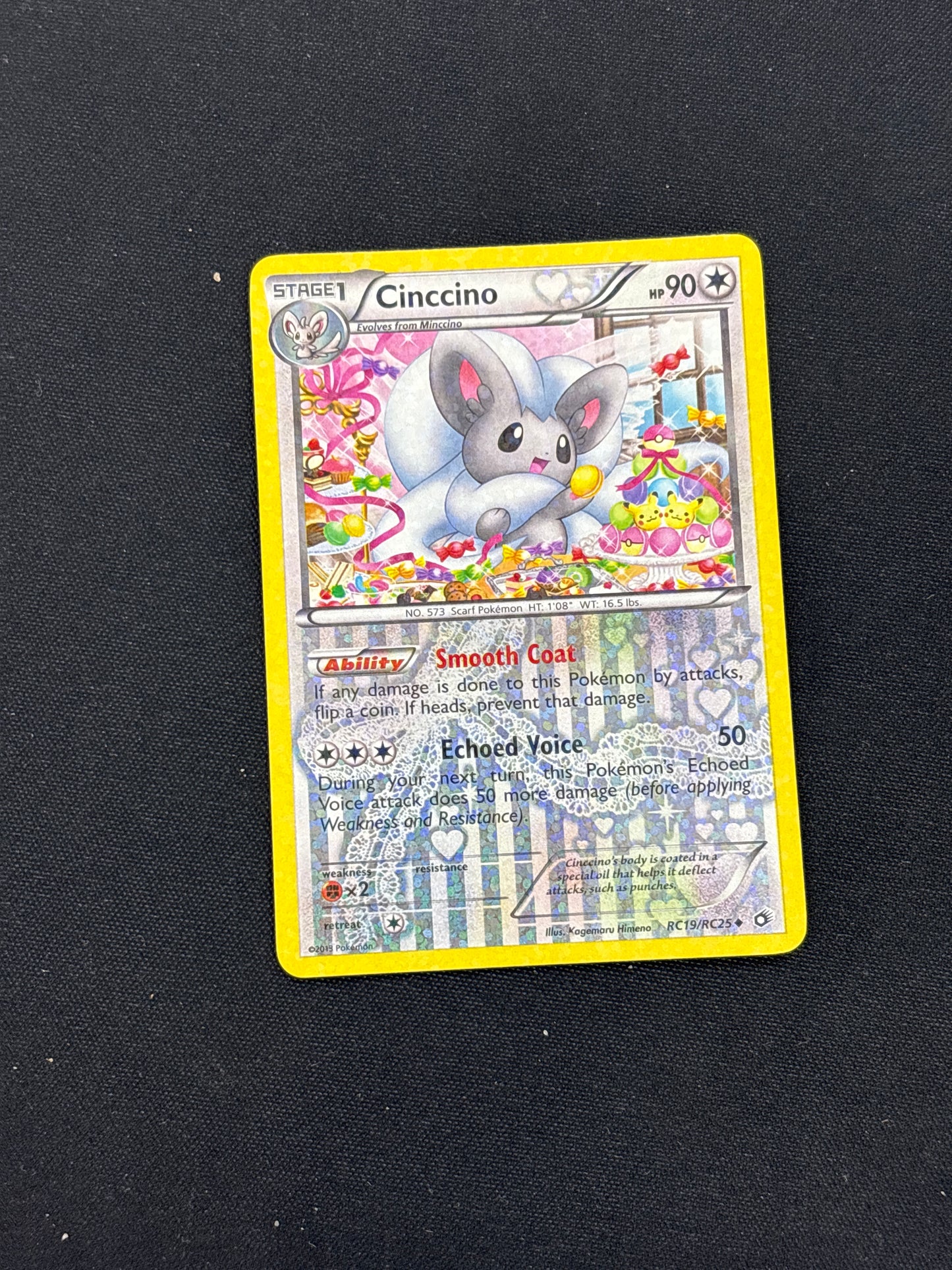 Auction Lot 114: Cinccino Holo RC19/25 Pokemon BW Radiant Collection Conditions Vary