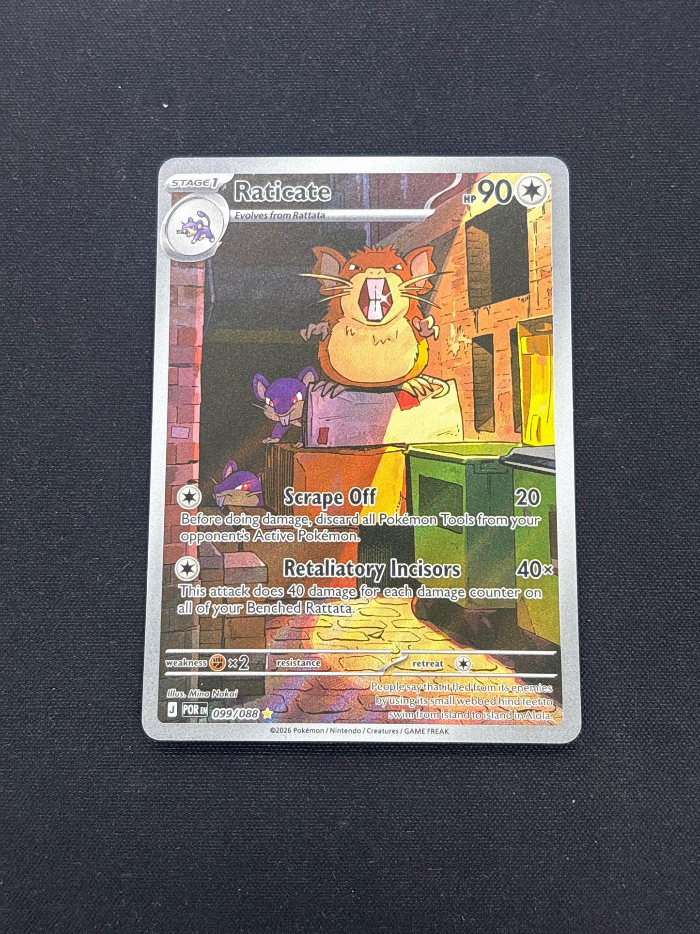 Auction Lot 12: Pokemon Cards Raticate Illustration Rare Condition Vary