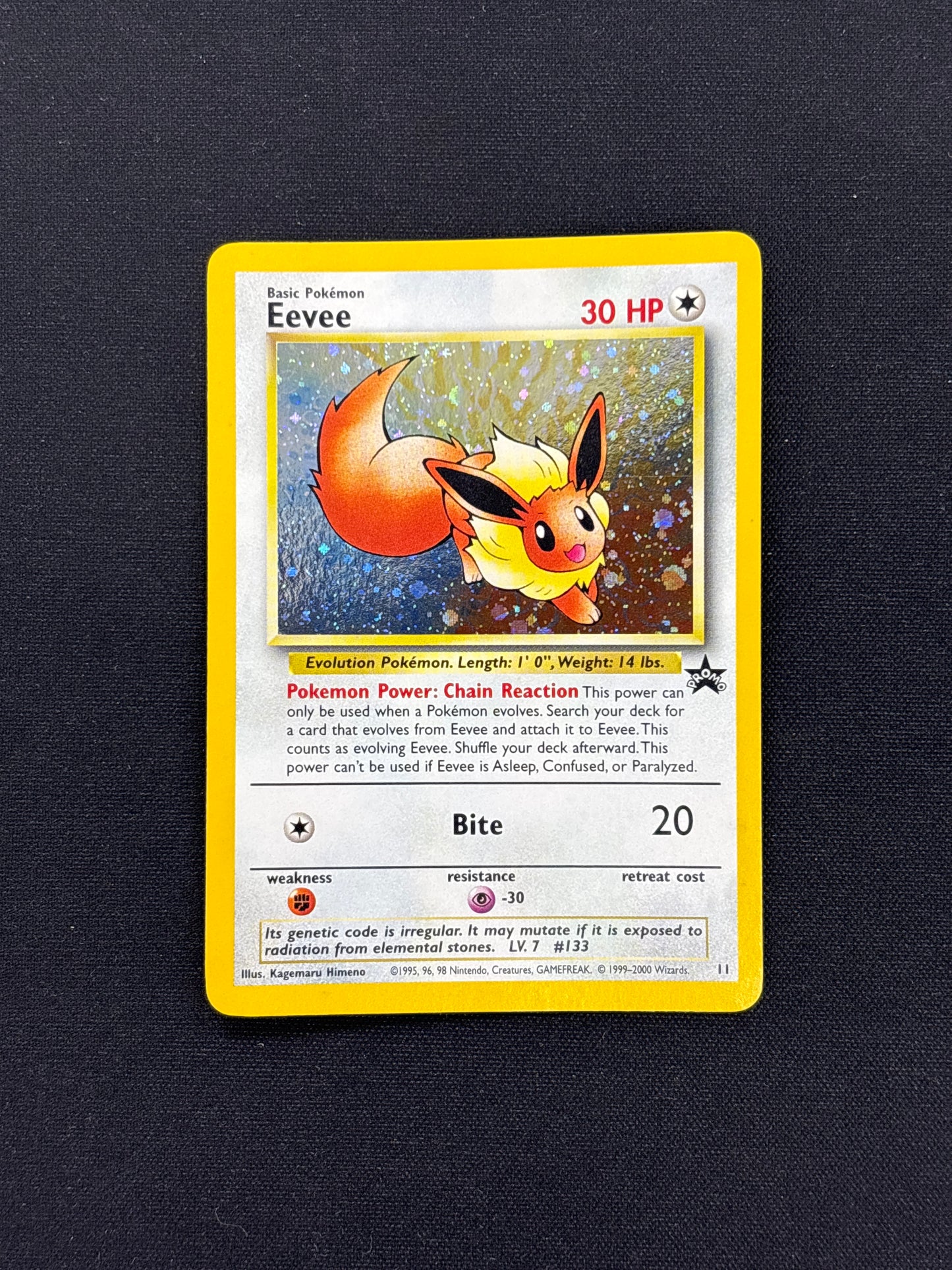Auction Lot 82: Pokemon Card Eevee WOTC Black Star Promo Conditions Vary