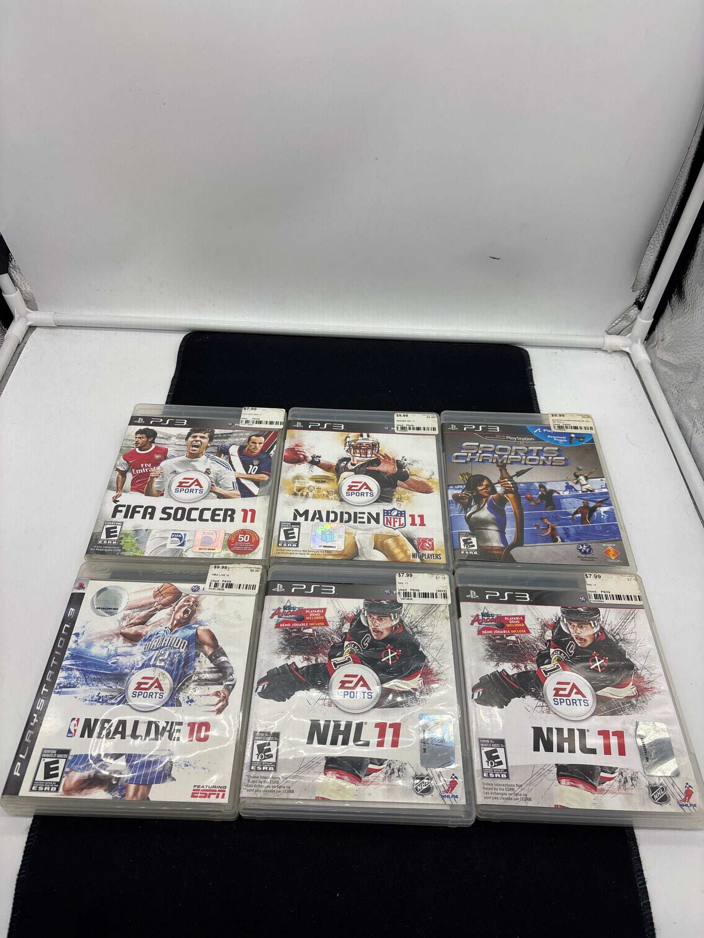 Auction Lot 99: PlayStation 3 Video Game Lot of 6 NHL 11 FIFA Soccer 11 NBA Live 10 Madden 11 Sports Champions
