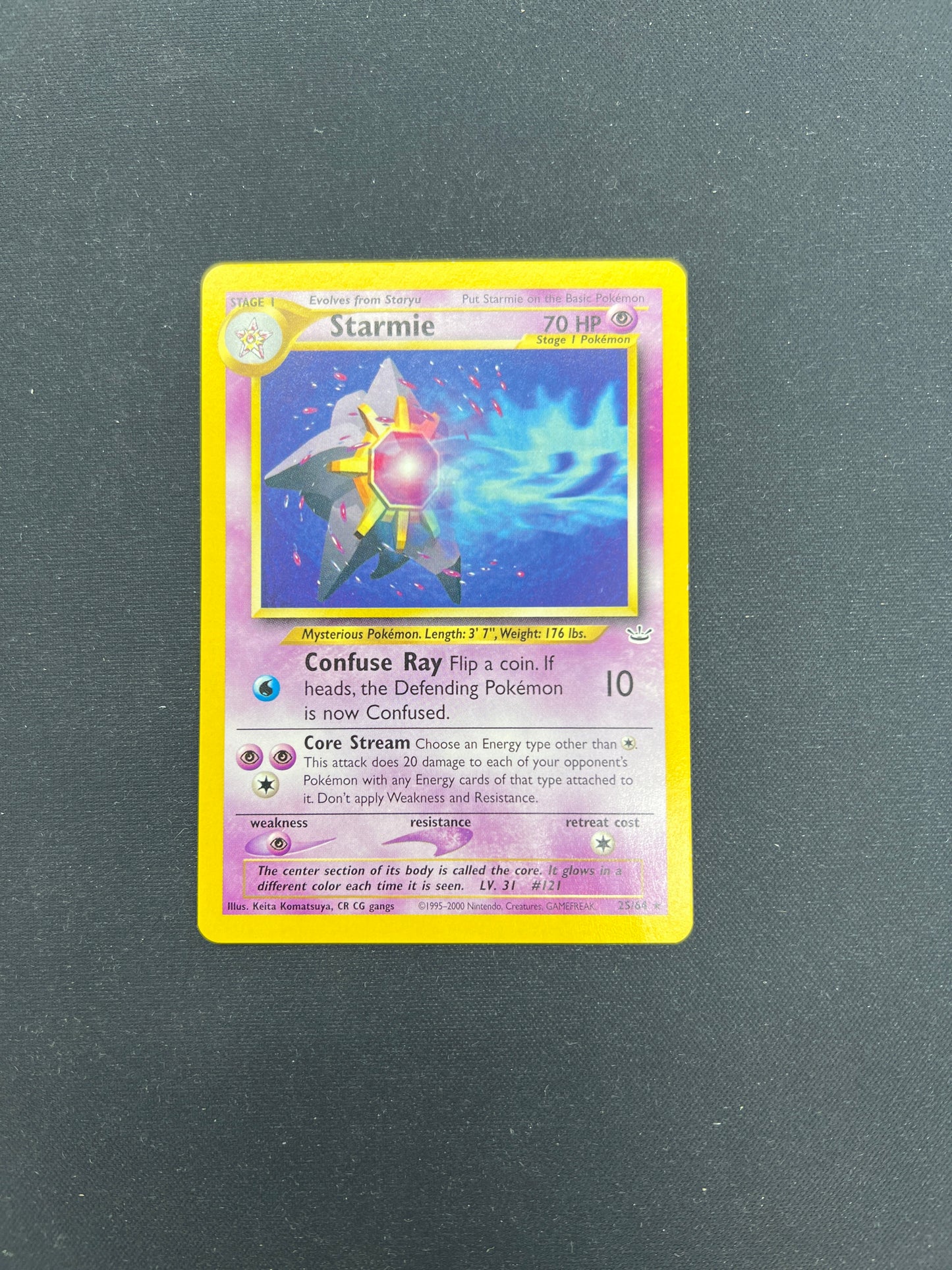Auction Lot 189: Pokemon Cards Starmie Neo Revelation Non Holo Rare Condition Vary