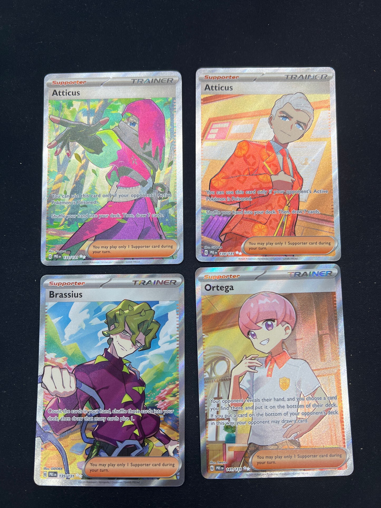Auction Lot 82: Pokemon Cards Lot of 4 Full Art Trainers Conditions Vary