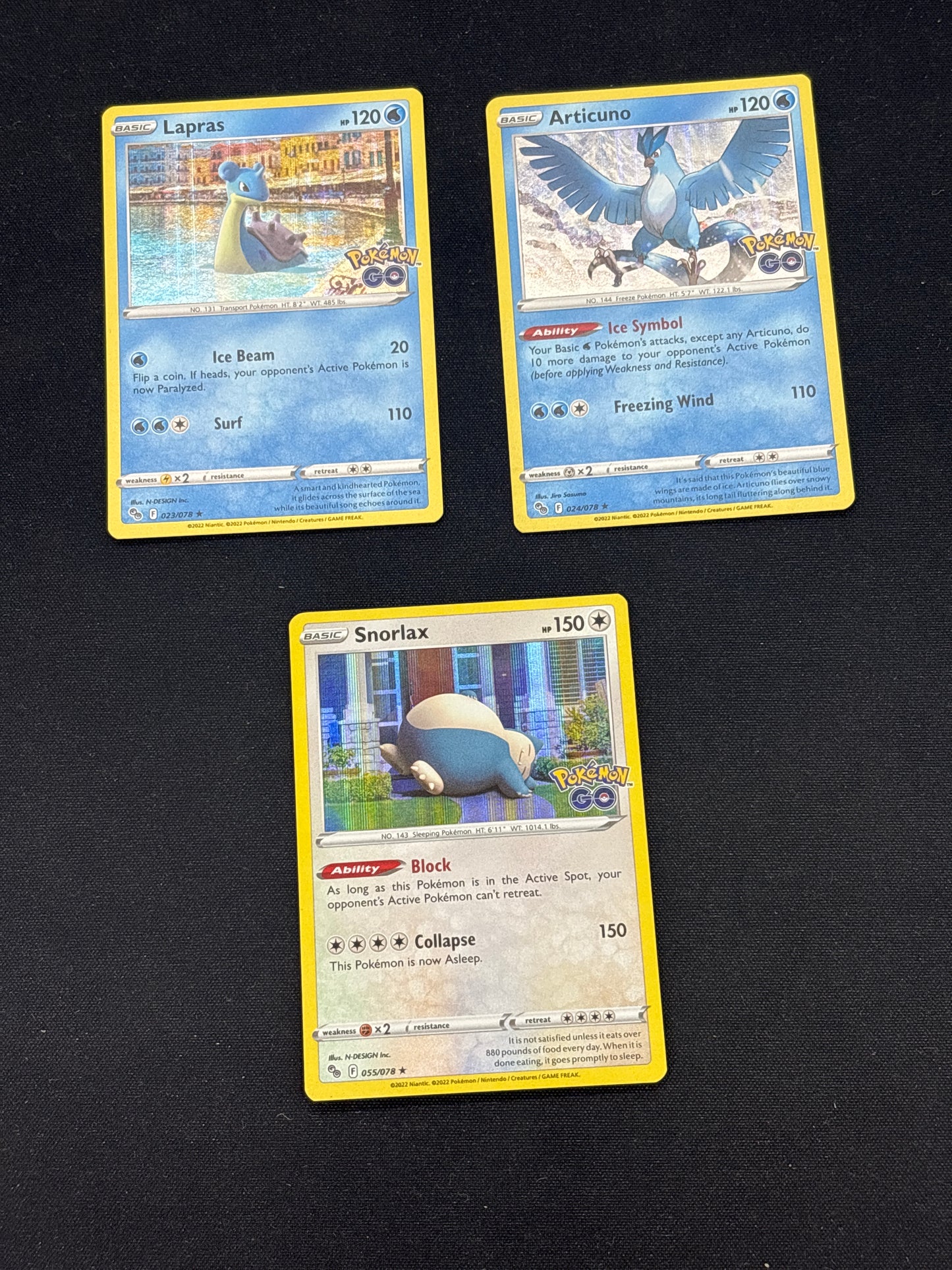 Auction Lot 54: Pokemon Cards Lot of 3 Assorted Holo Stamped Pokemon GO Conditions Vary